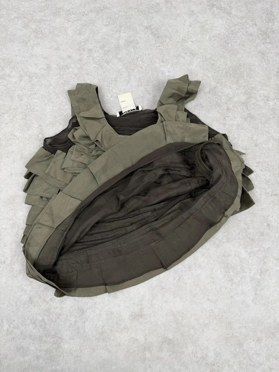 chloma SS2006 Chloé Khaki Green Relief Silk Tank Top Size S / US 4 / IT 40 - 6 Thumbnail