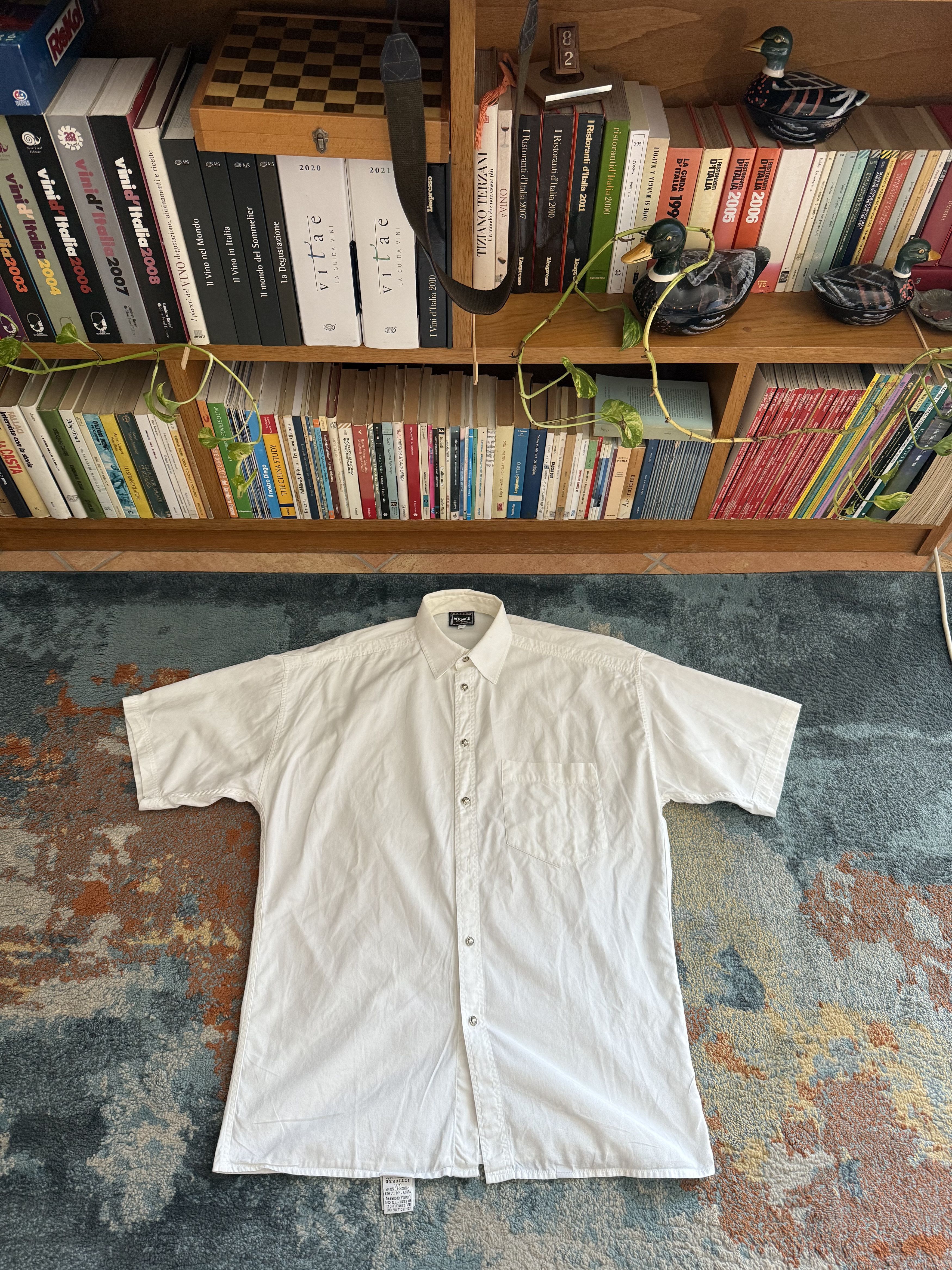 Versace Jeans Couture RARE Versace Printed Y2K Shirt Size US L / EU 52-54 / 3 - 4 Thumbnail