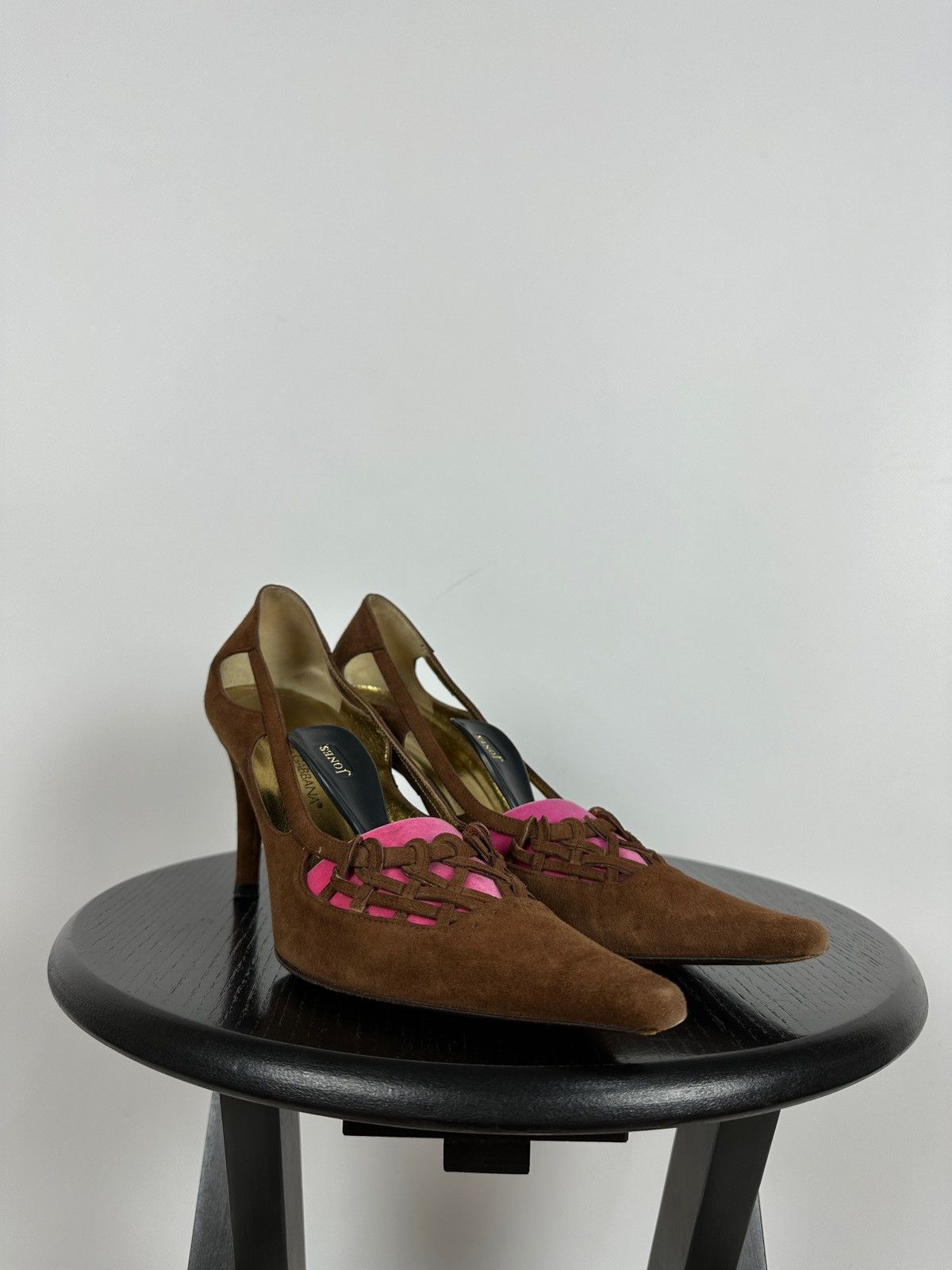 Dolce & Gabbana Vintage Dolce&Gabbana Suede Brown Heels Size US 7.5 / IT 37.5 - 10 Thumbnail