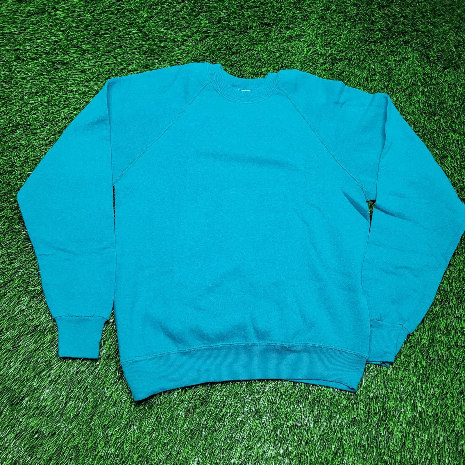 Lee VTG 90s Lee Blank Crewneck Sweatshirt Mens Small USA Teal Size US S / EU 44-46 / 1 - 1 Thumbnail