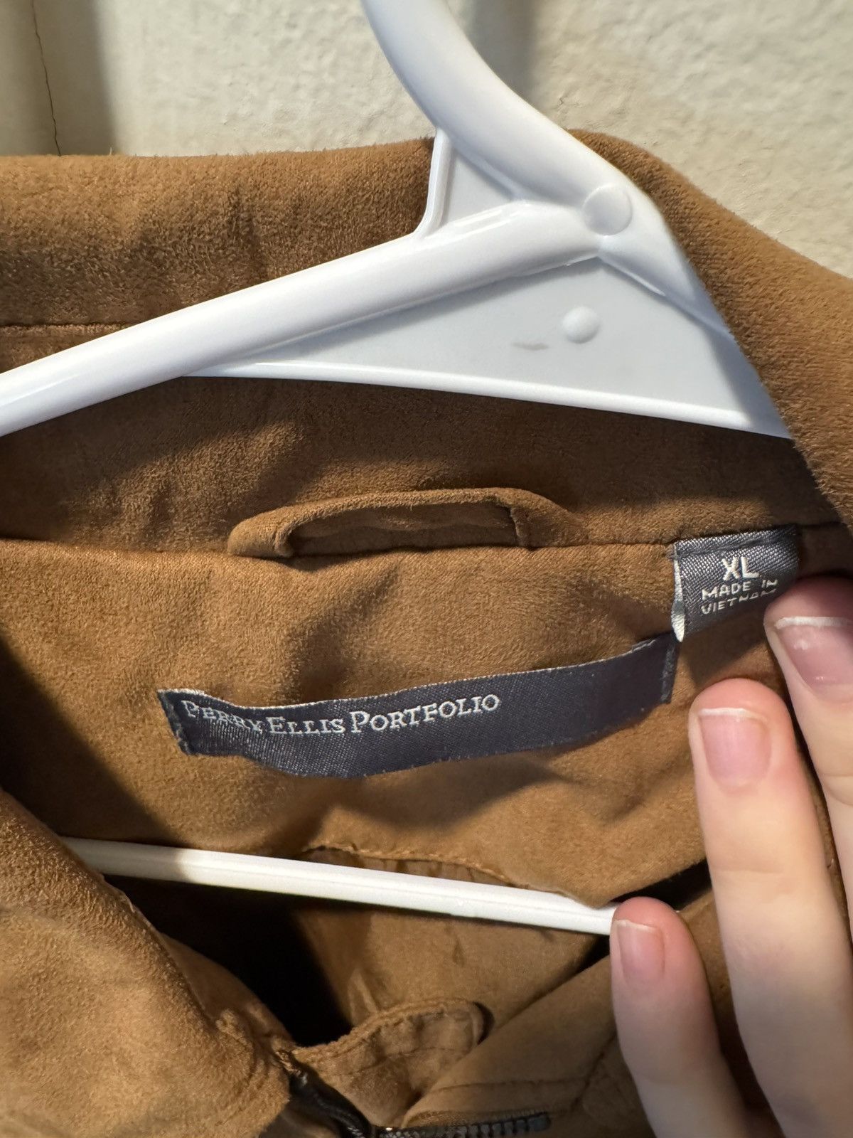 Perry Ellis Perry Ellis Suede Jacket Bomber Jacket Size US XL / EU 56 / 4 - 3 Thumbnail