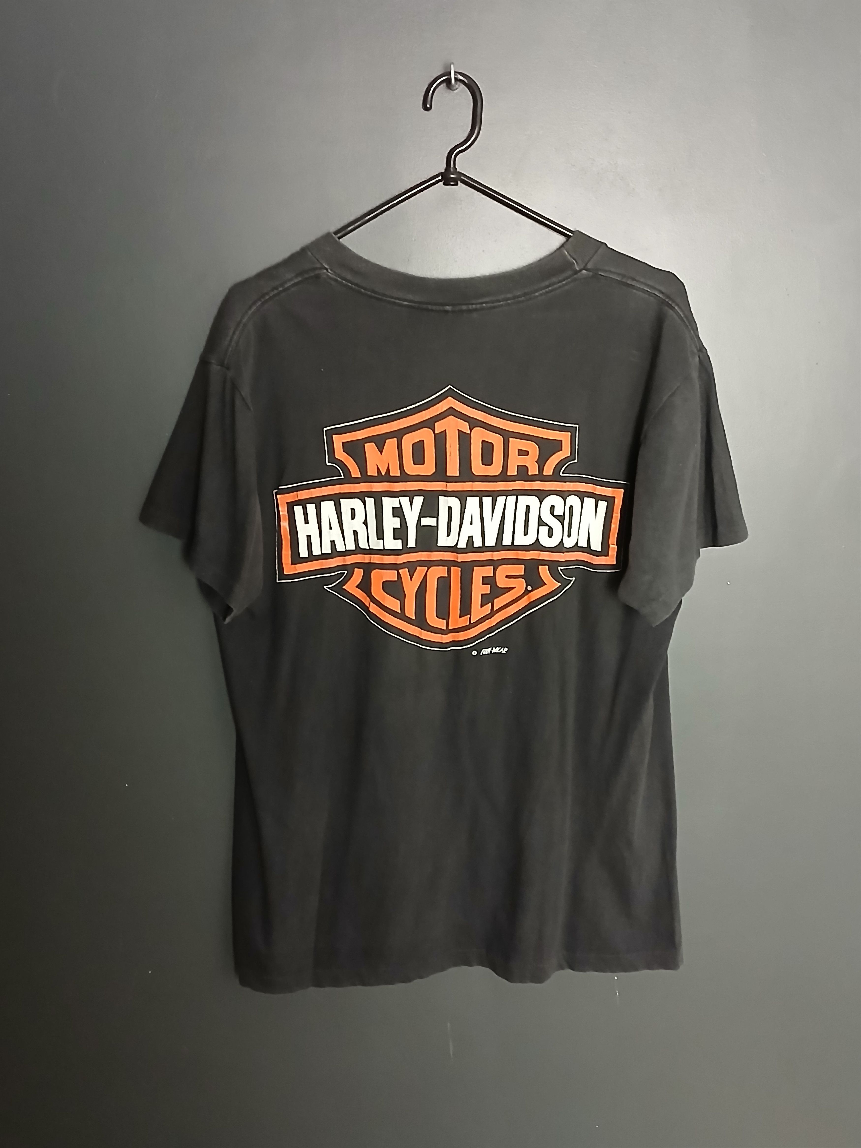 Harley Davidson × Vintage Vintage Harley Davidson Racing Moto Single Stitch T-Shirt Size US M / EU 48-50 / 2 - 2 Thumbnail