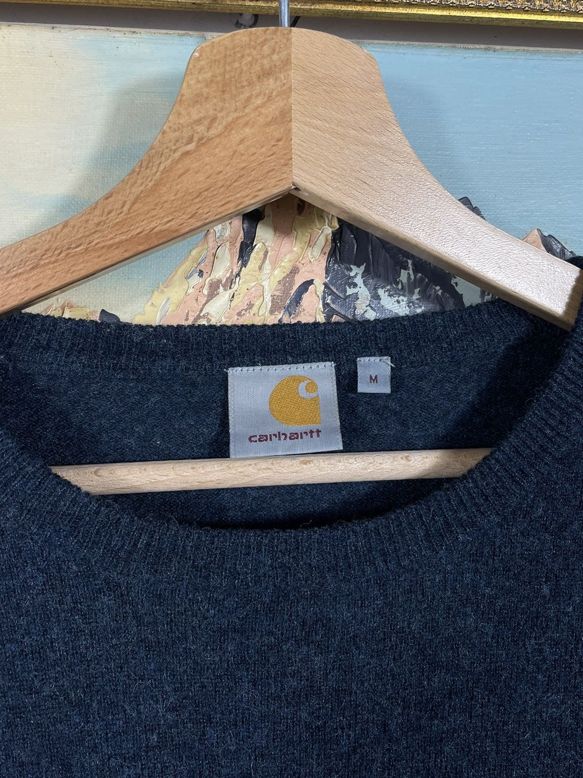 Carhartt × Vintage Carhartt Retro 00s Wool Knitwear Pull Crewneck Sweatshirt Size US M / EU 48-50 / 2 - 4 Thumbnail