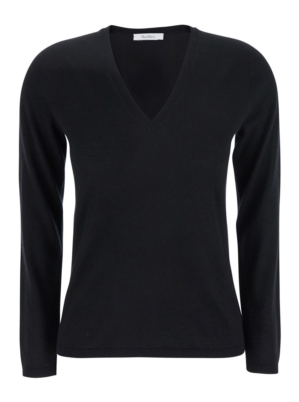 Max Mara Black V-neck Sweater in Cashmere Woman Size S / US 4 / IT 40 - 1 Thumbnail