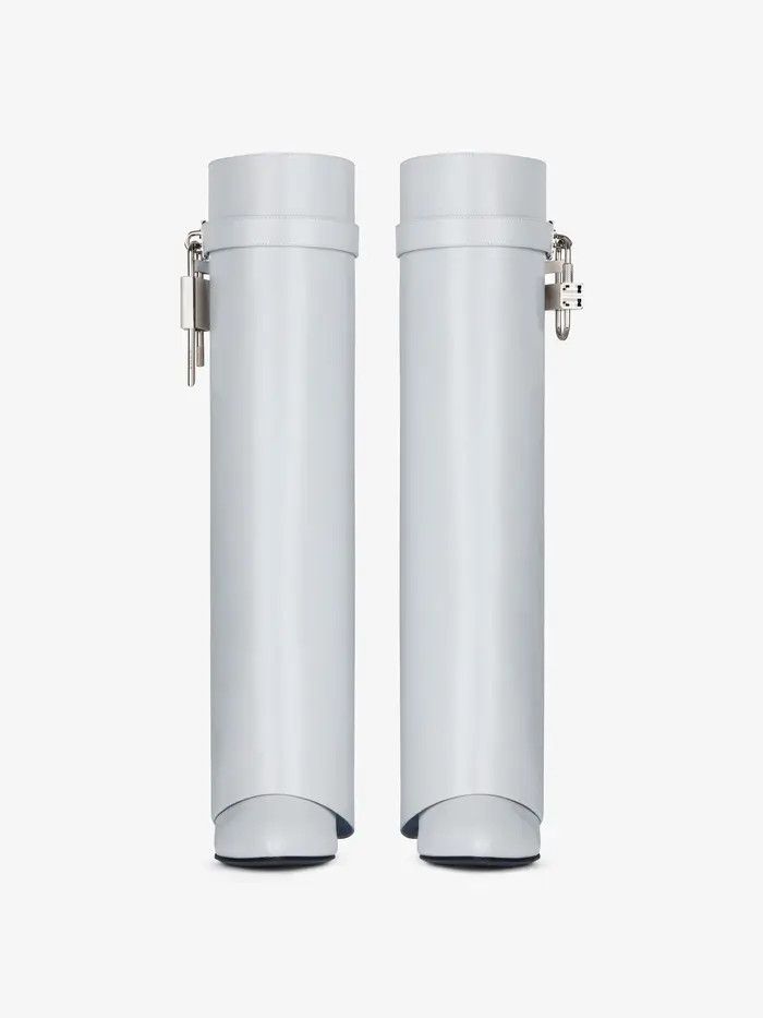 Givenchy o1B3y1r0226 Shark Lock Boots in White Size US 12 / IT 42 - 3 Thumbnail