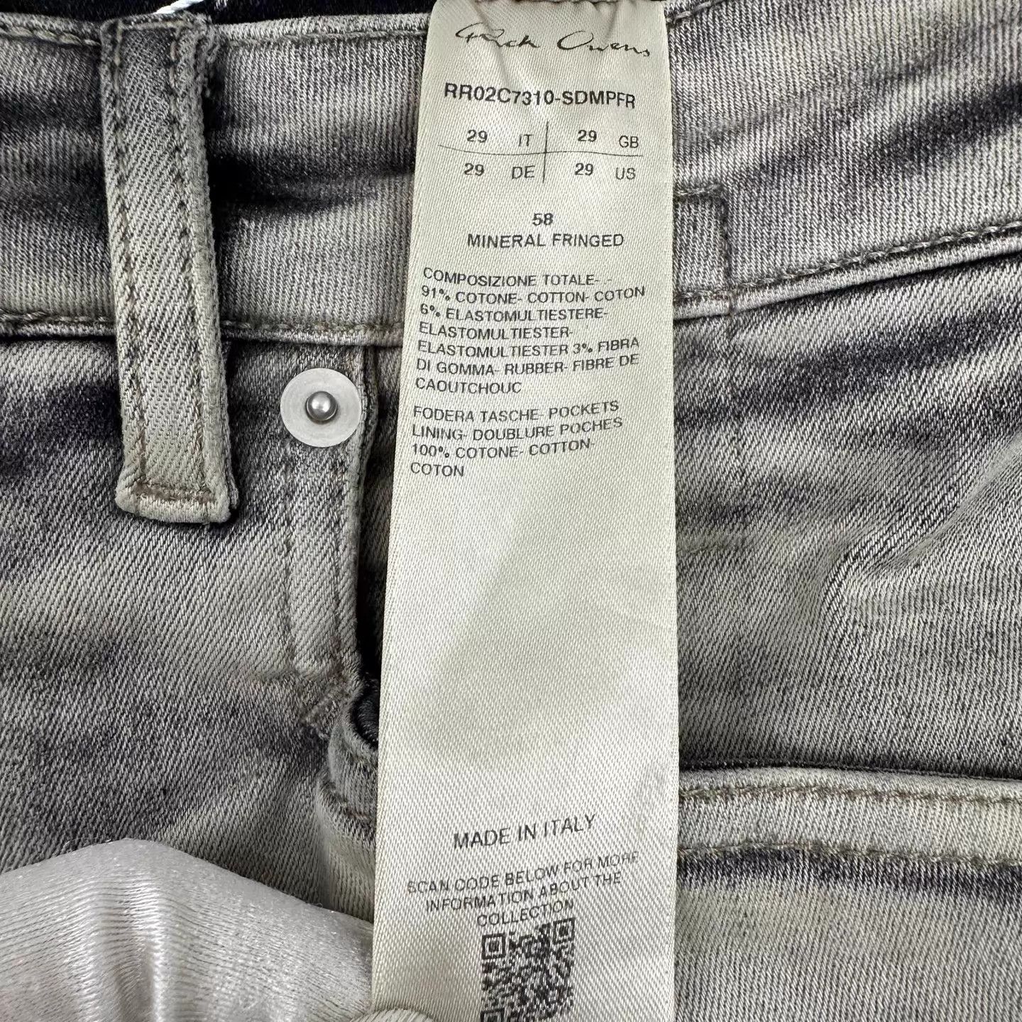 Rick Owens Rick Owens LGray Distressed Denim Skirt Pants 29 Size 29" - 5 Thumbnail