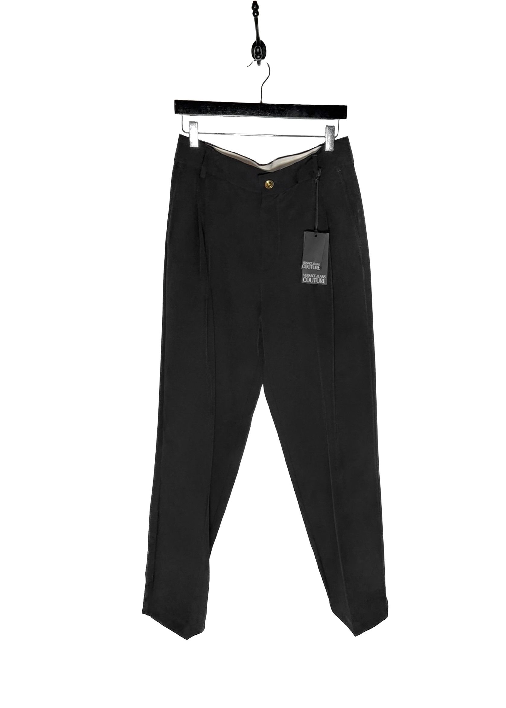 Versace Jeans Couture Versace Jeans Black Cady Stretch Trousers Size 28" / US 6 / IT 42 - 1 Thumbnail