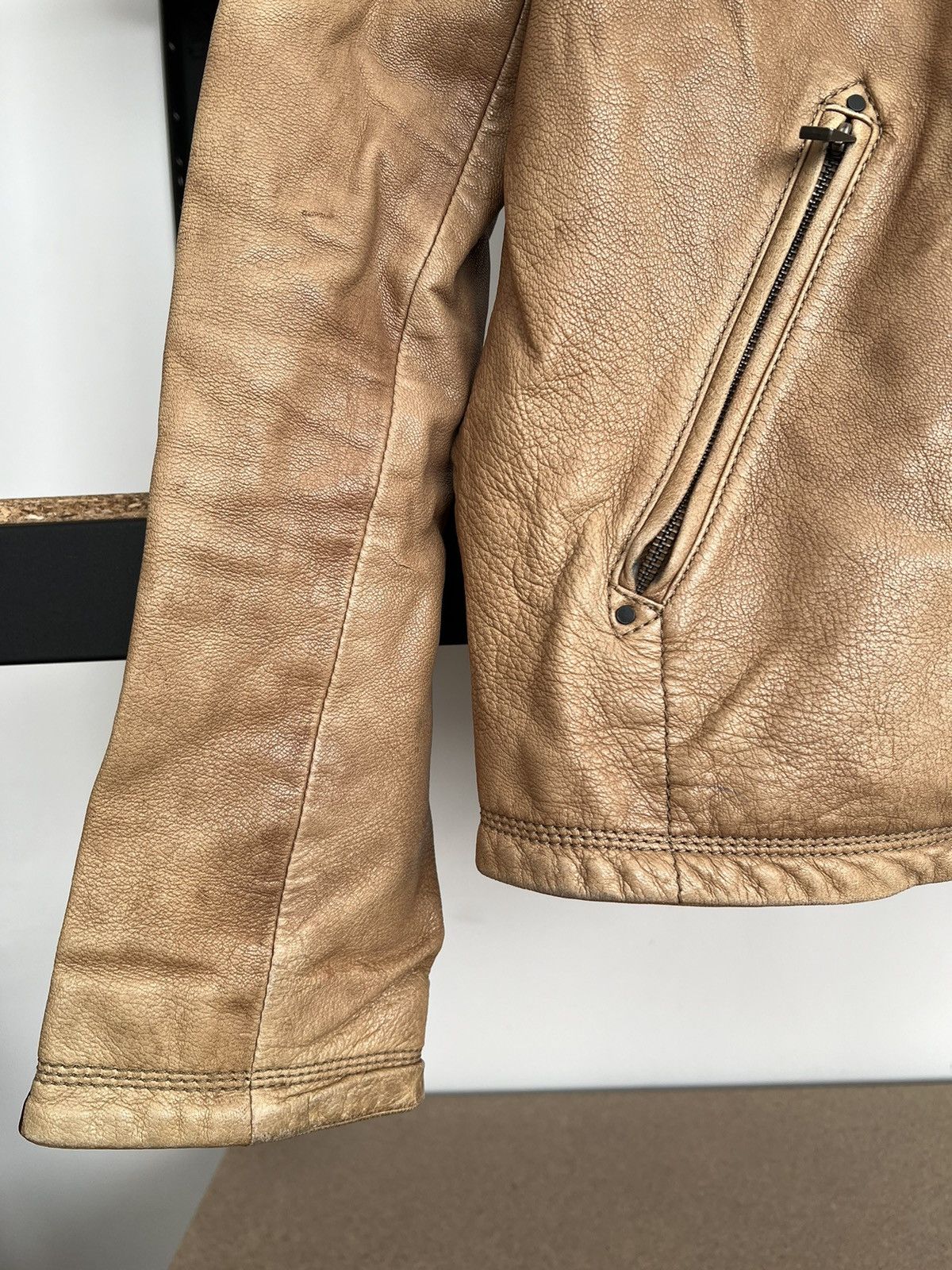 Strellson Strellson Moto Racing Faded Leather Jacket Sz 52 Size US L / EU 52-54 / 3 - 5 Thumbnail