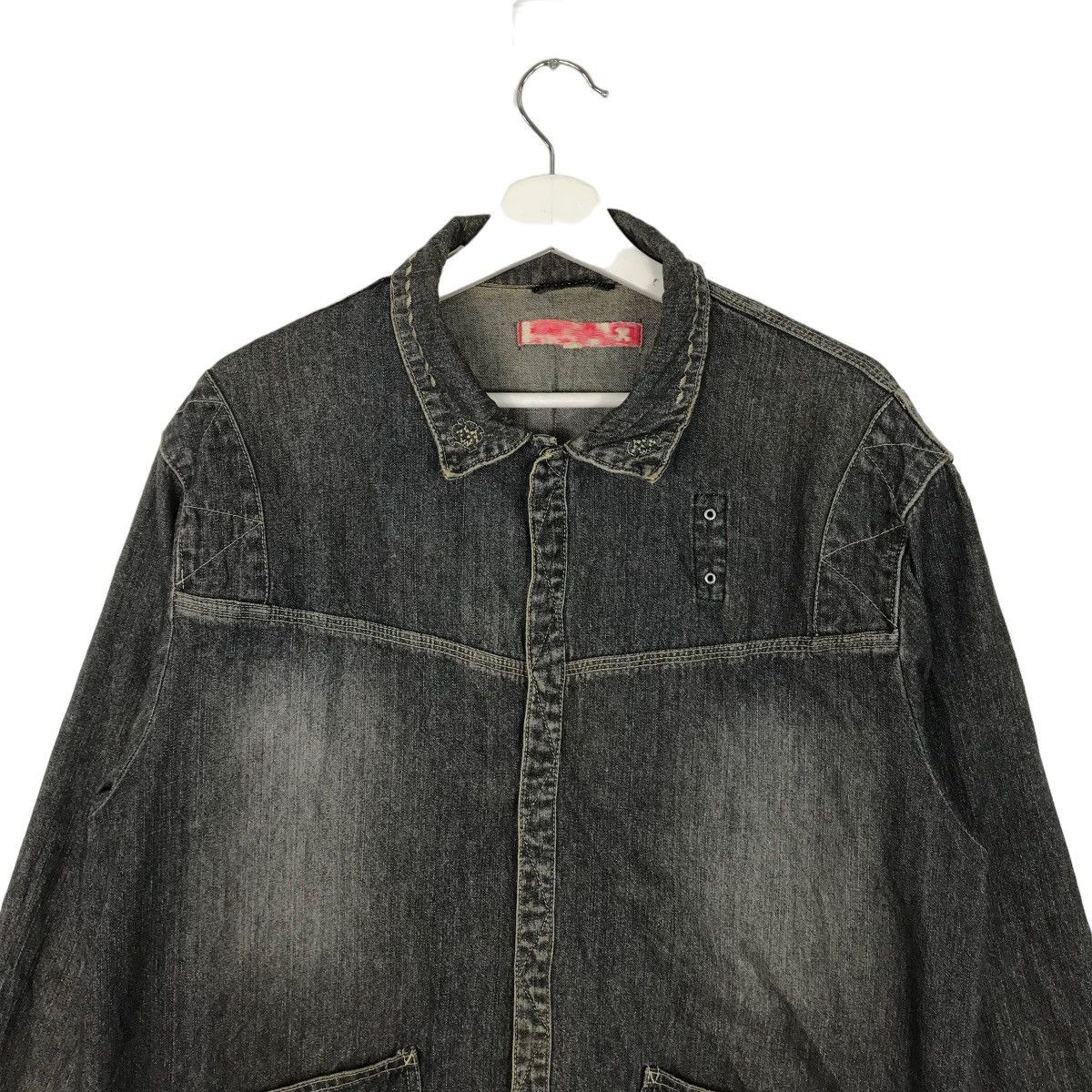 Japanese Brand 💥 REBIRT DYED BLACK DENIM JACKET MADE IN JAPAN Size US M / EU 48-50 / 2 - 4 Thumbnail