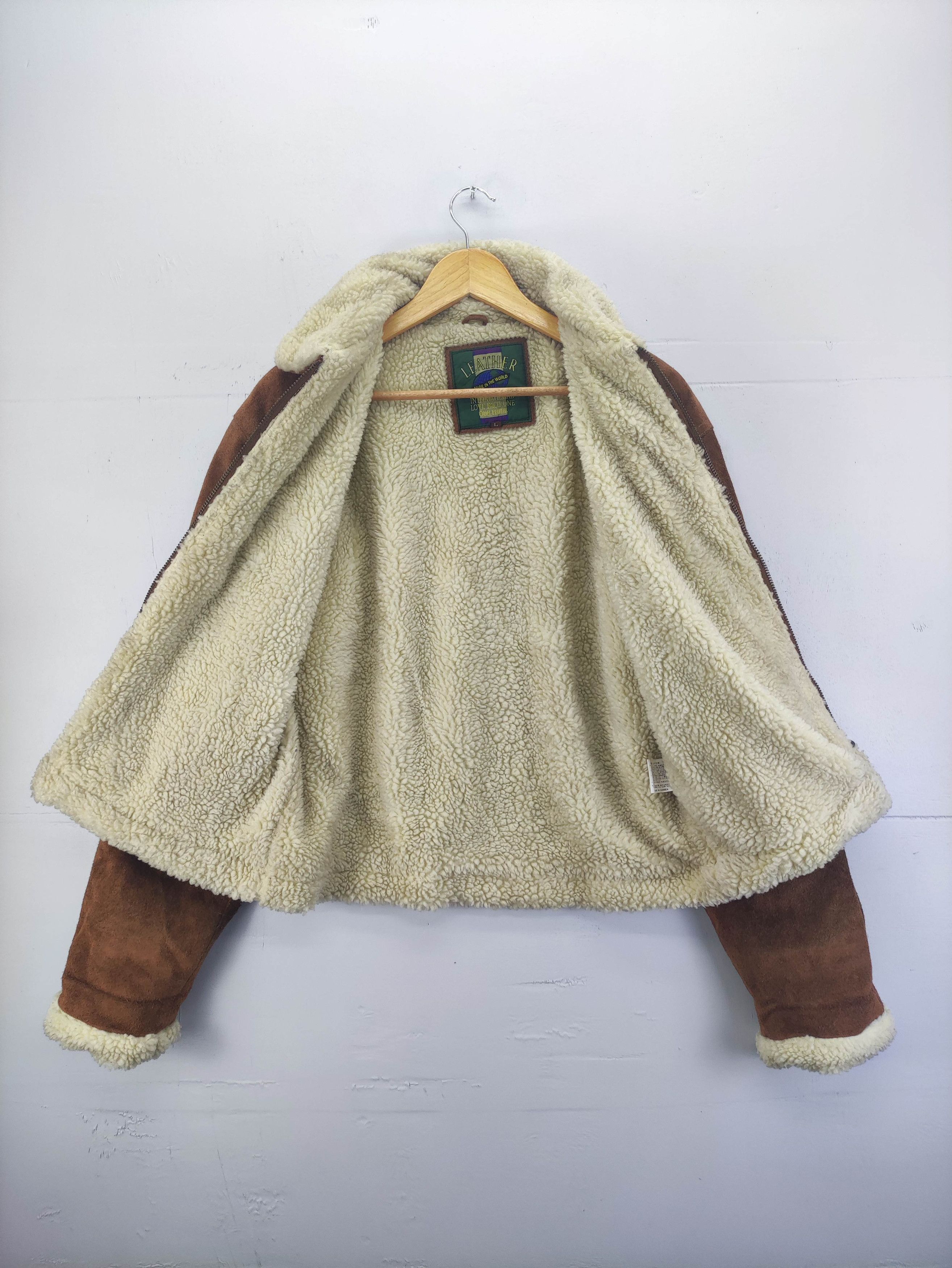 Leather Vintage Suede Cow Leather Jacket Zipper Lining Sherpa Size US M / EU 48-50 / 2 - 4 Thumbnail