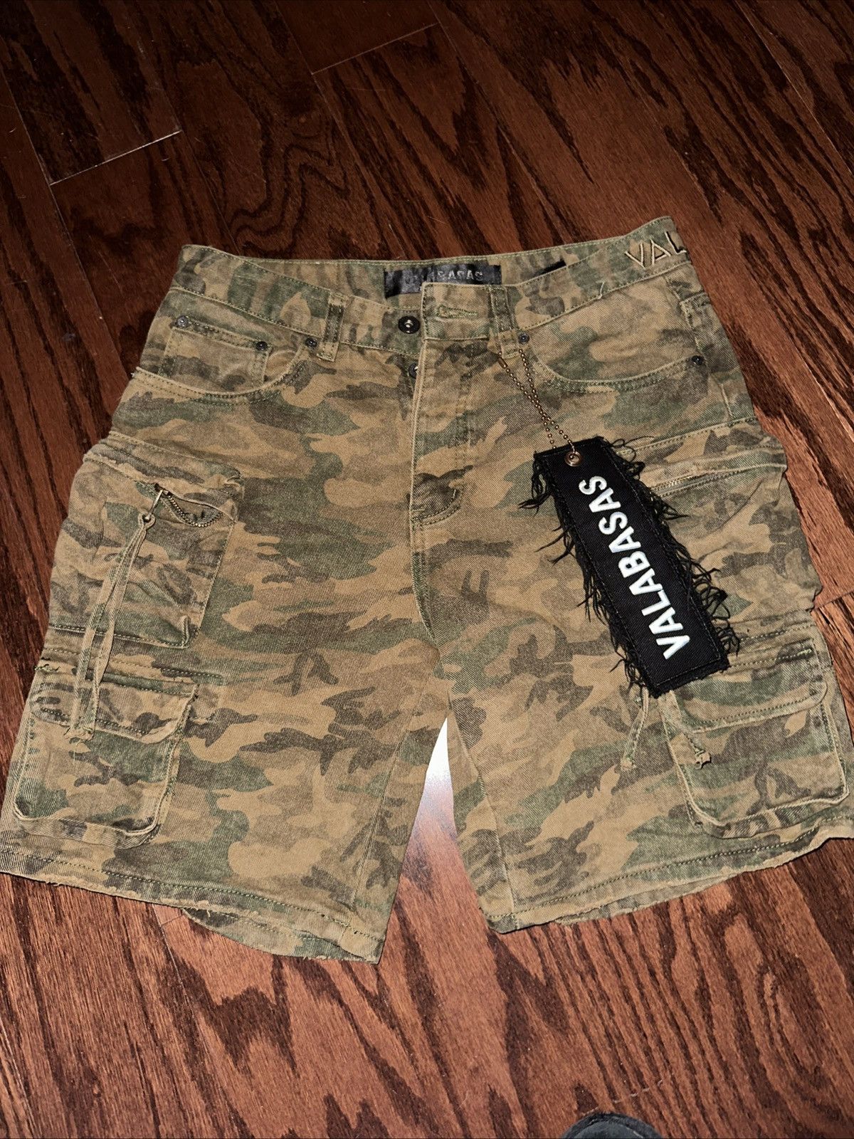 Valabasas Valabasas Denim Camo Cargo Shorts 32 Size US 32 / EU 48 - 1 Thumbnail
