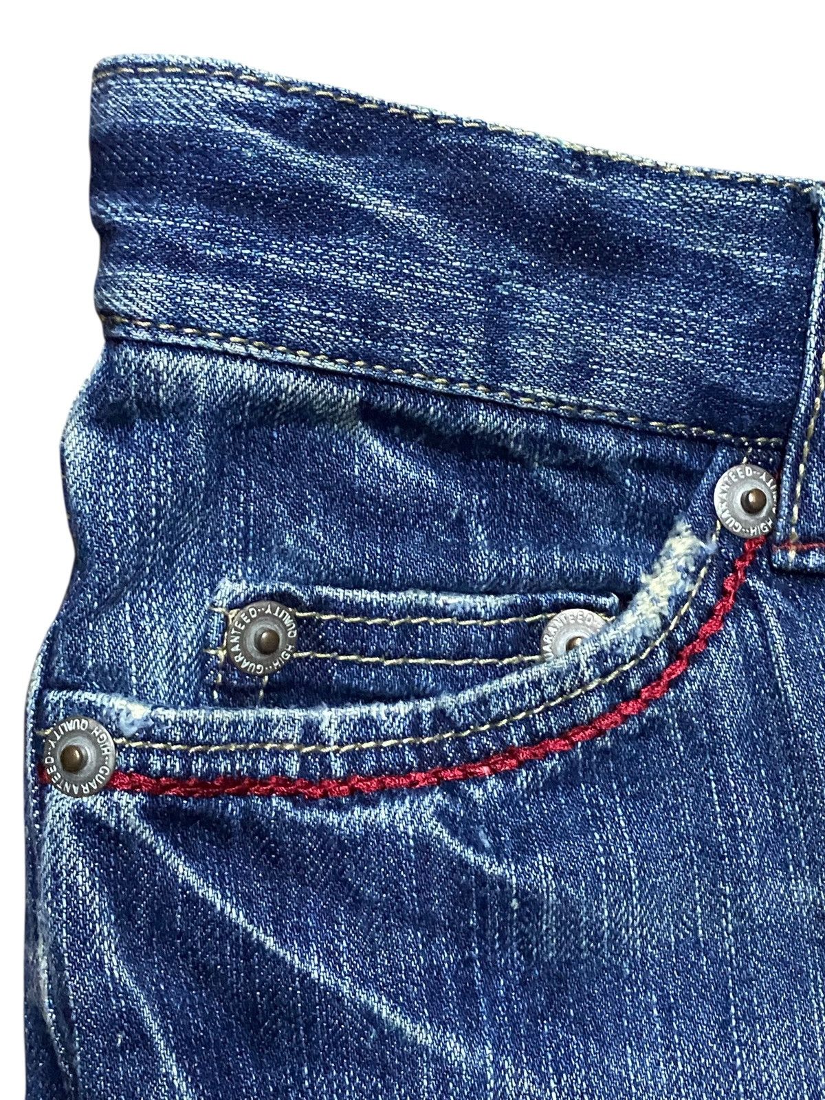 Japanese Brand Japanese Brand Double Waist Distressed Jeans Size US 30 / EU 46 - 9 Thumbnail