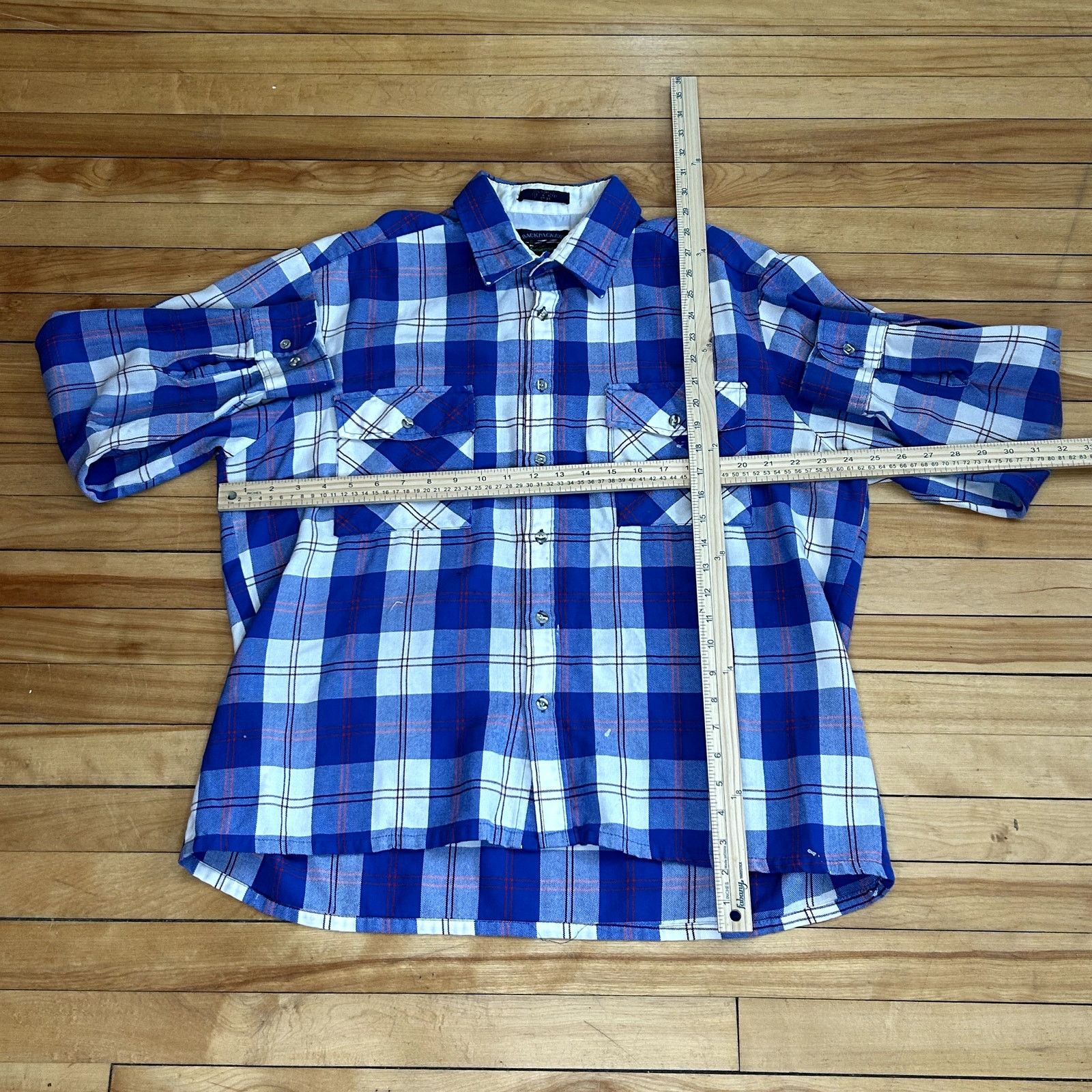 Vintage Vintage Backpacker Blue & White Flannel XL Size US XL / EU 56 / 4 - 6 Thumbnail