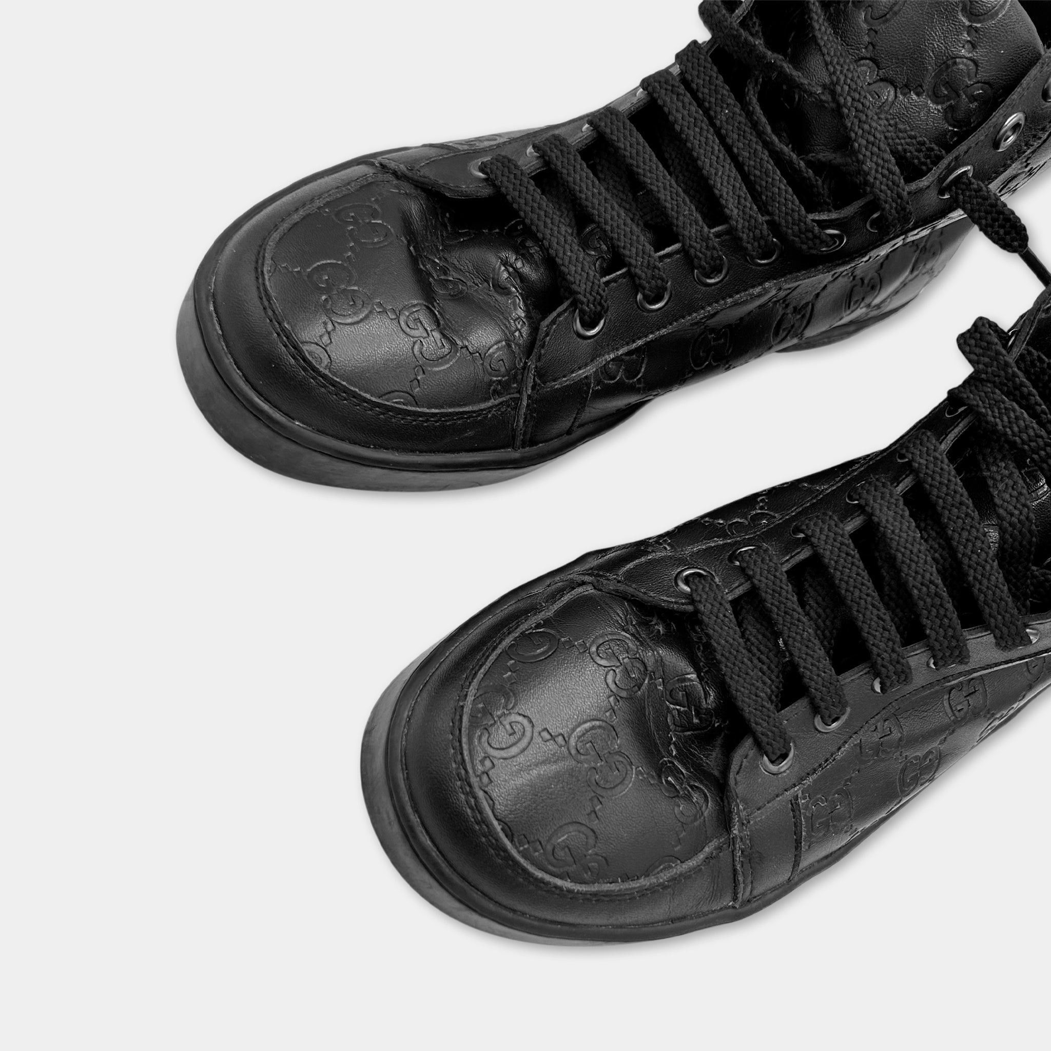 Gucci Gucci Monogram Black High Sneakers Size US 8 / EU 41 - 2 Thumbnail