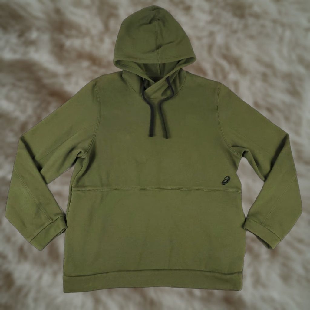 Asics ASICS Hoodie Mens L Green Pullover Sweatshirt Size US L / EU 52-54 / 3 - 1 Thumbnail