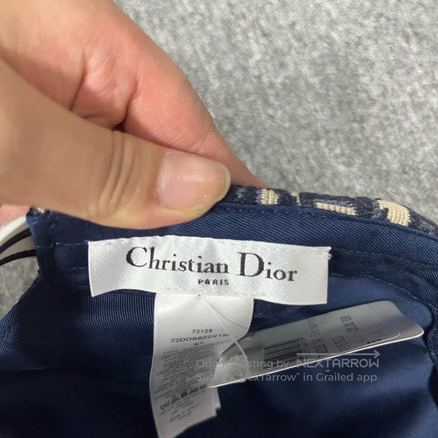 Dior Dior Brown/Blue brand logo sheepskin cap| Size ONE SIZE - 3 Thumbnail