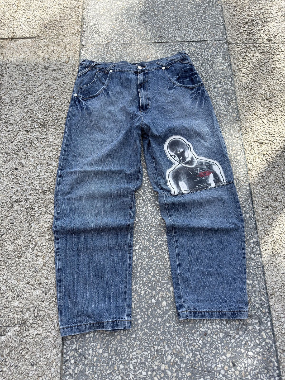 Makaveli MAKAVELI TUPAC SHAKUR Baggy Denim Jeans Pant Size US 38 / EU 54 - 2 Thumbnail