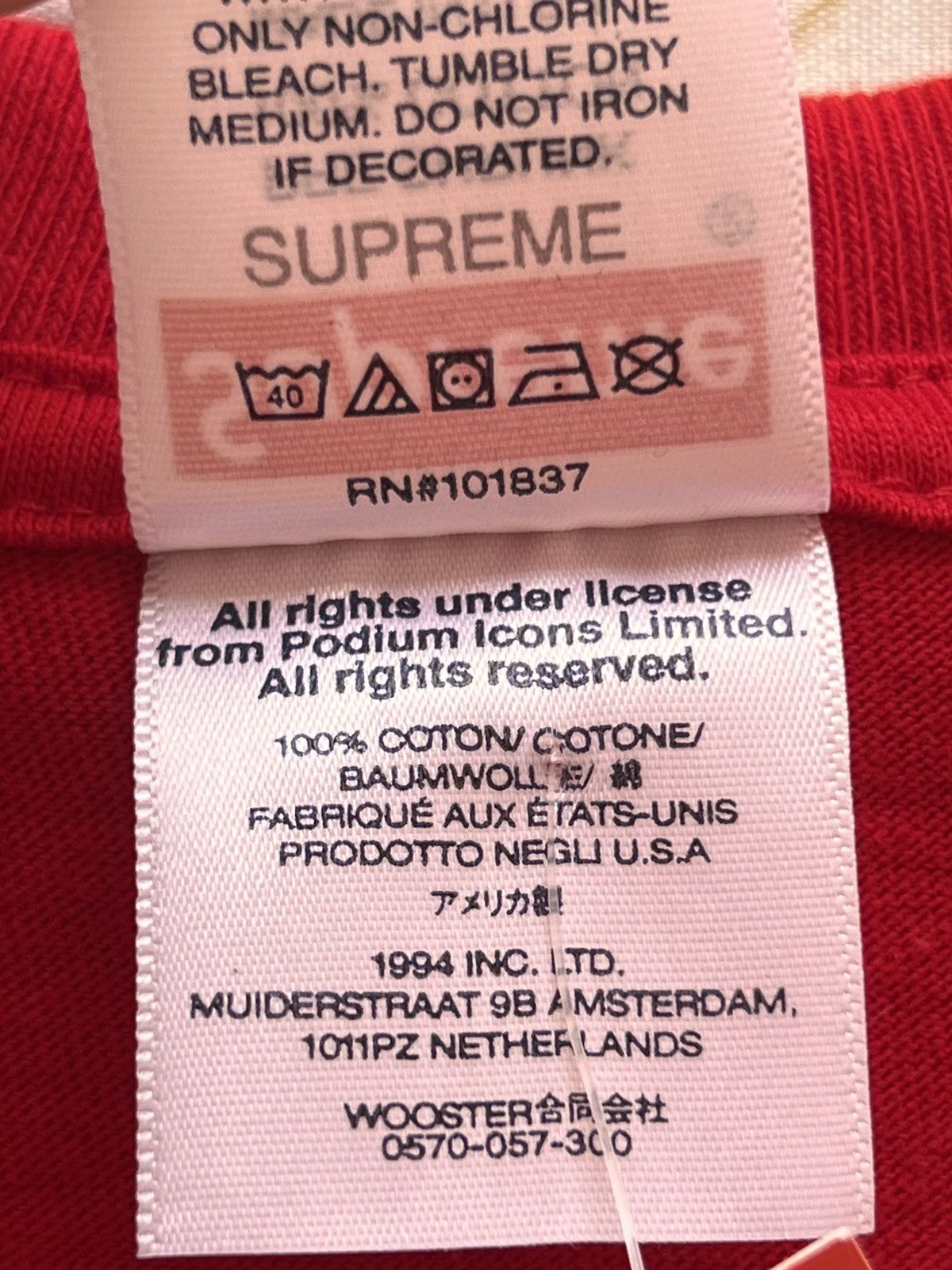 Supreme M Supreme x Diego Maradona photo tee Tshirt red box logo Size US M / EU 48-50 / 2 - 19 Thumbnail