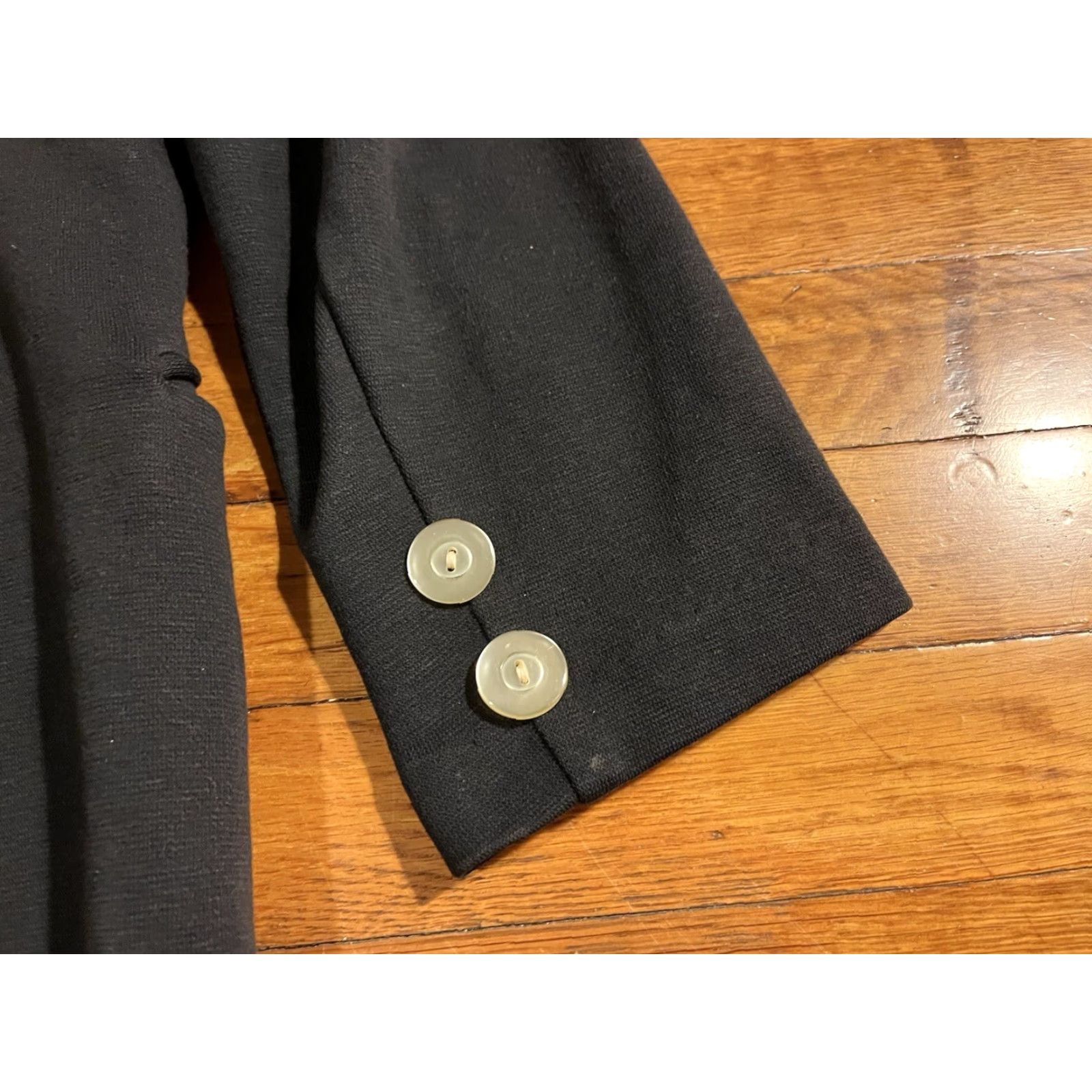 Express VINTAGE Express Blazer Women’s M Black 90s Double-Breasted Notch Lapel Shirt Jacket Pant Suit Casual Business Travel Size M / US 6-8 / IT 42-44 - 7 Thumbnail