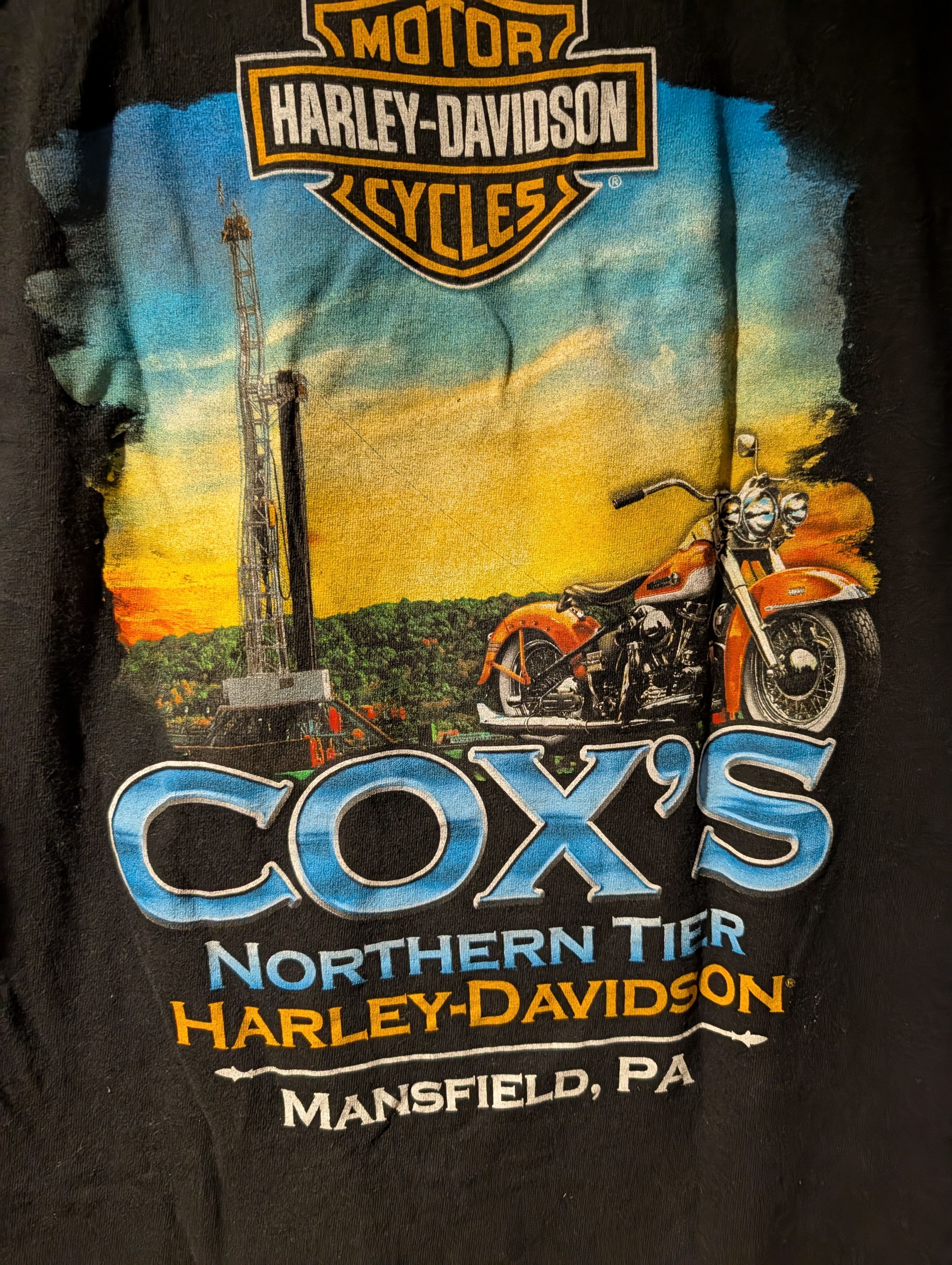Harley Davidson Vintage 2012 Harley Davidson Motorcycle Pennsylvania T-Shirt Size US L / EU 52-54 / 3 - 6 Thumbnail