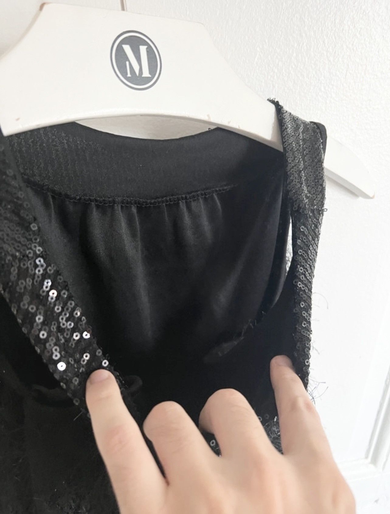 Japanese Brand × Vintage Y2K Black Fur Hair Dress 2000s like jpg cdg yohji 00s Size L / US 10 / IT 46 - 5 Thumbnail