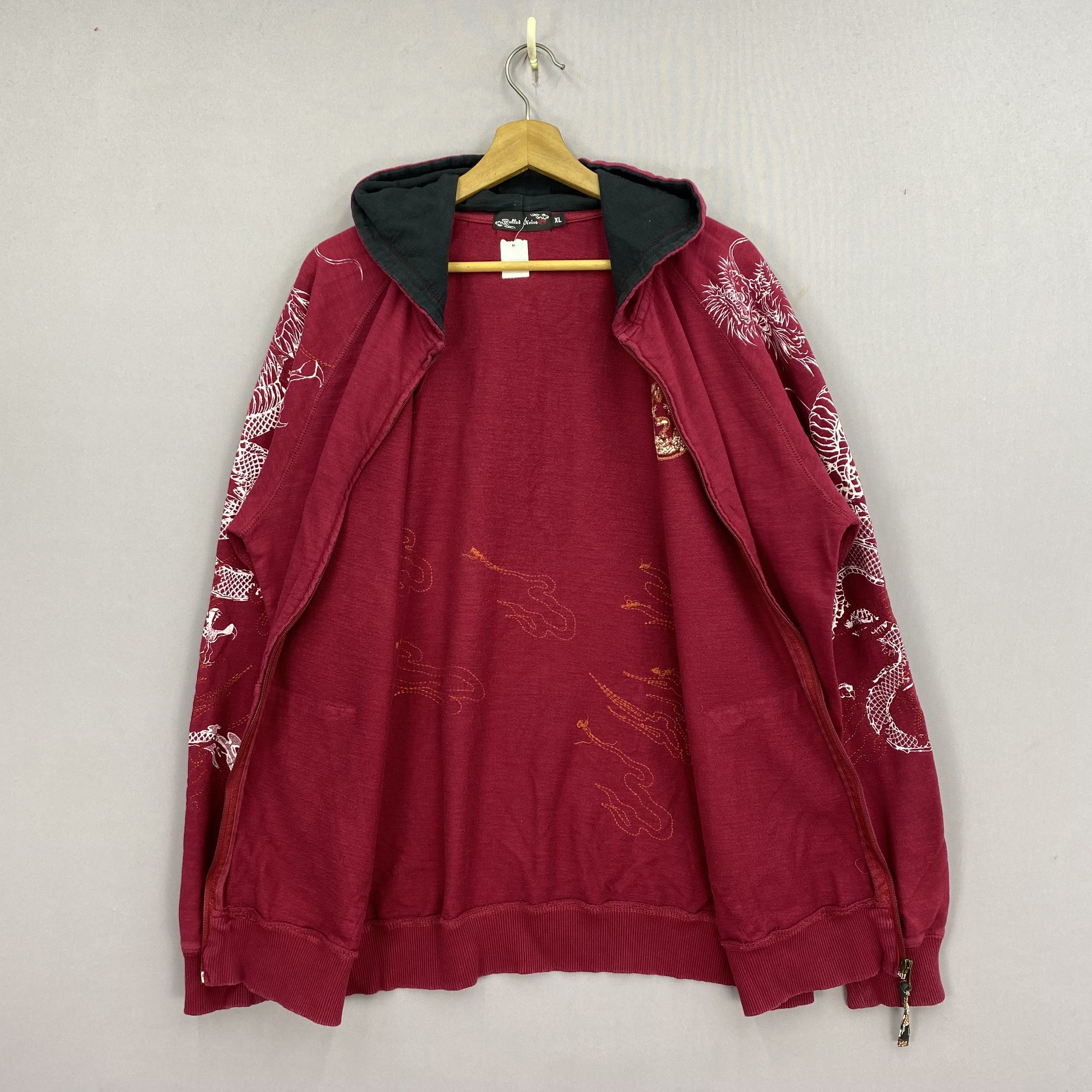 Japanese Brand Vintage DRAGON Sukajan Hoodie Sweater Zipper Sweatshirt Size US XL / EU 56 / 4 - 6 Thumbnail