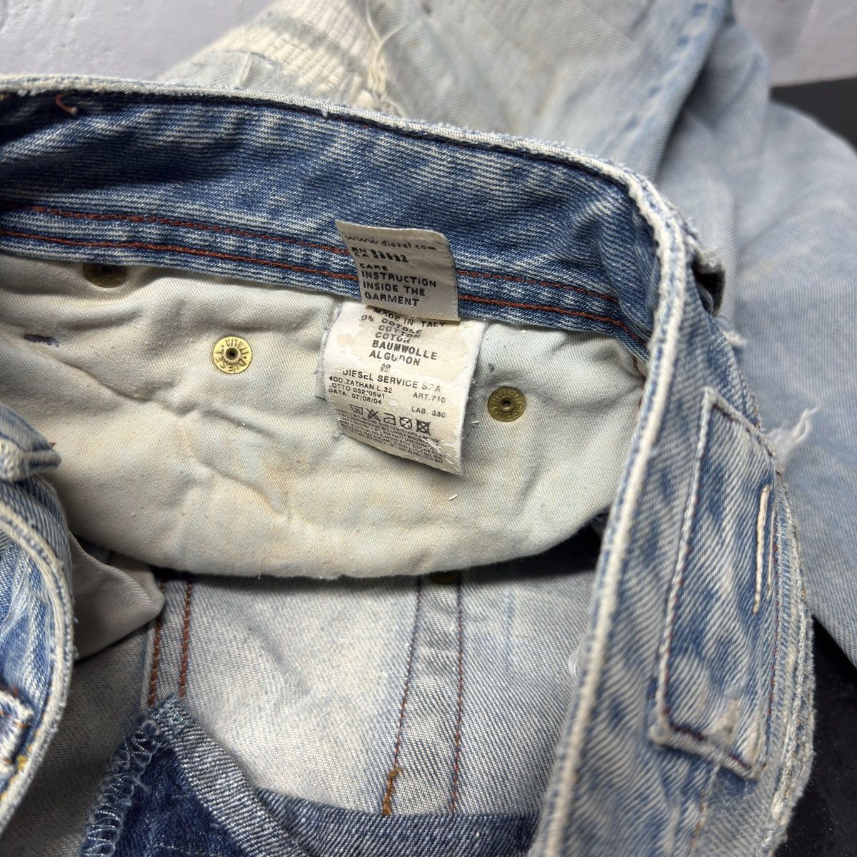 Diesel Diesel Thrashed Faded Distressed Repaired Jeans ERD Grunge Size US 34 / EU 50 - 11 Thumbnail
