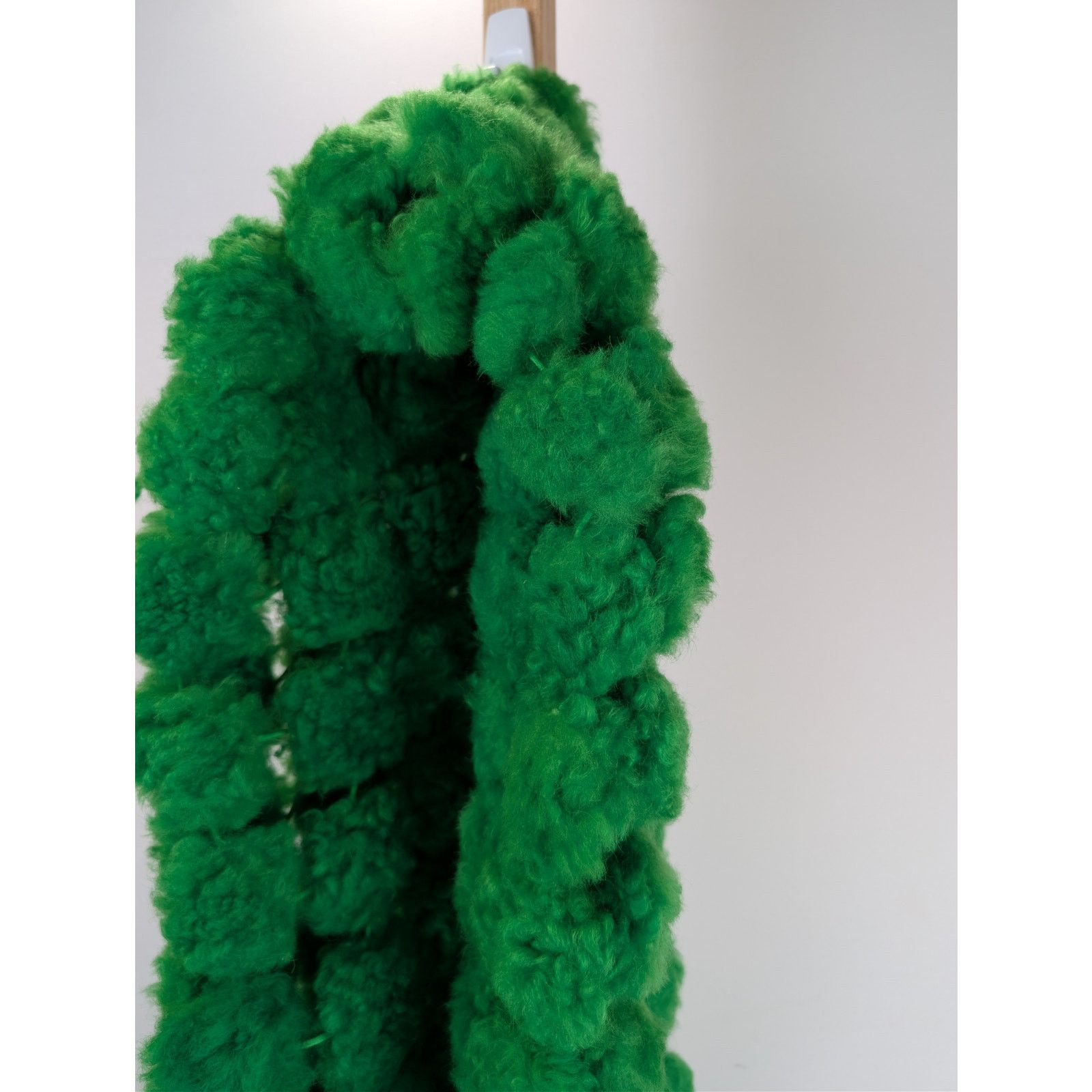 Bottega Veneta o1rshd1 Size: OS / Teddy Shearling Scarf Pompom in Green Size ONE SIZE - 4 Thumbnail