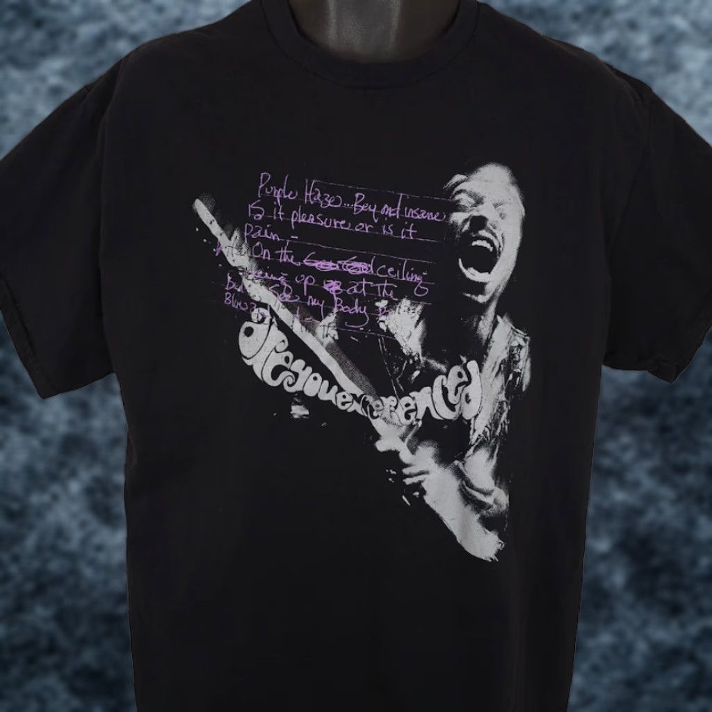 Vintage Jimi Hendrix T Shirt Mens XL Black Are You Experienced Purple Haze Shirt Mens XL Black Jimi Hendrix band shirt concert rock guitar psychedelic Size US XL / EU 56 / 4 - 1 Thumbnail