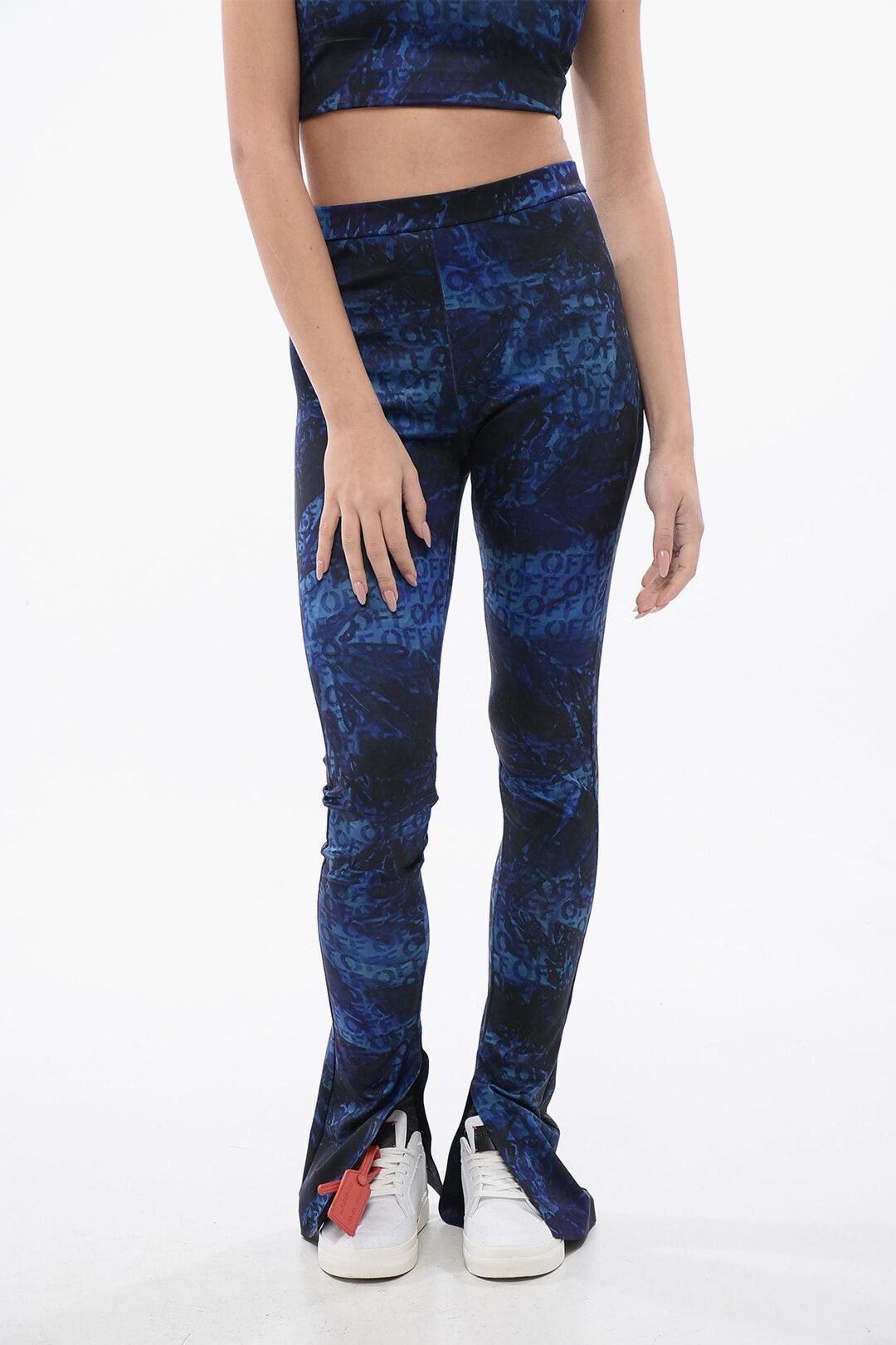 Off-White Printed Leggings With Side Slits Size 27" / US 4 / IT 40 - 1 Thumbnail
