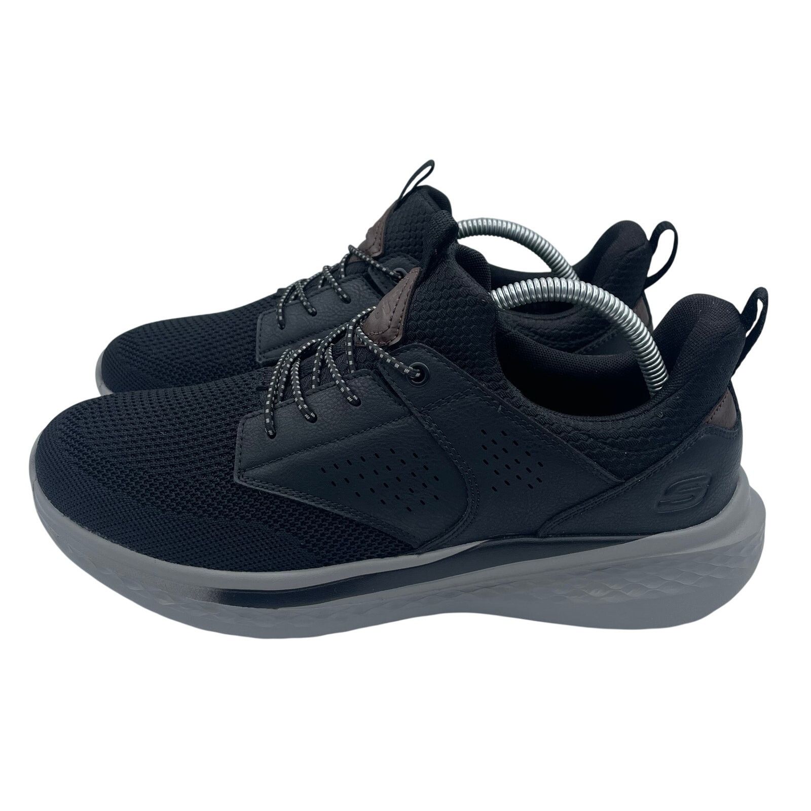 SKECHERS Skechers Relaxed Fit Slade Breyer Vegan Shoes Black Mens 9 Size US 9 / EU 42 - 1 Thumbnail