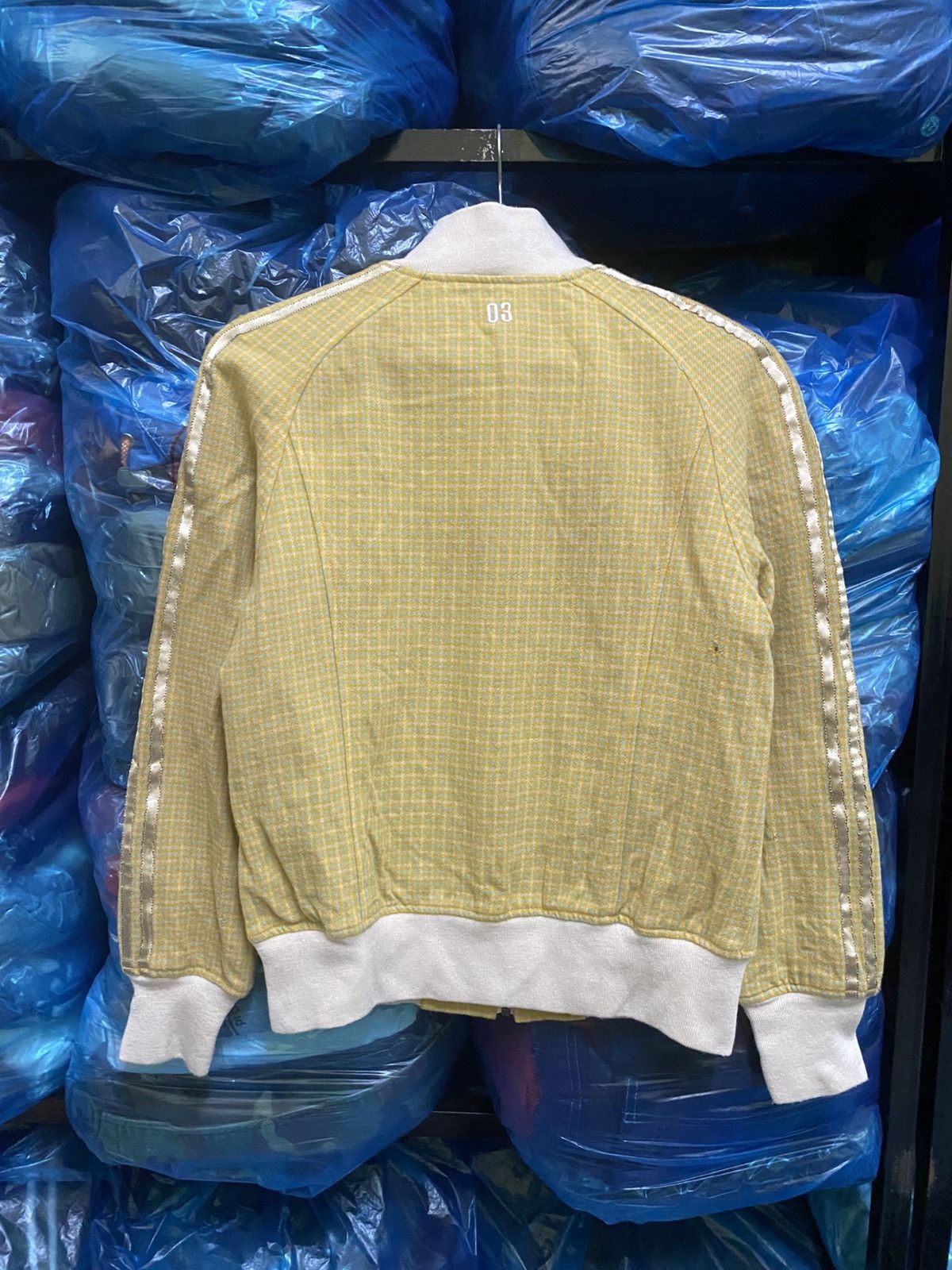 Adidas Vintage Adidas Sample Yellow Houndstooth Track Jacket Size US XS / EU 42 / 0 - 13 Thumbnail