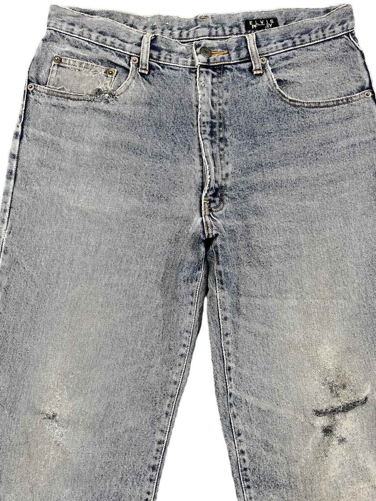 If Six Was Nine × Vintage Vintage Elvis Presley Distressed Denim Size US 33 - 2 Thumbnail
