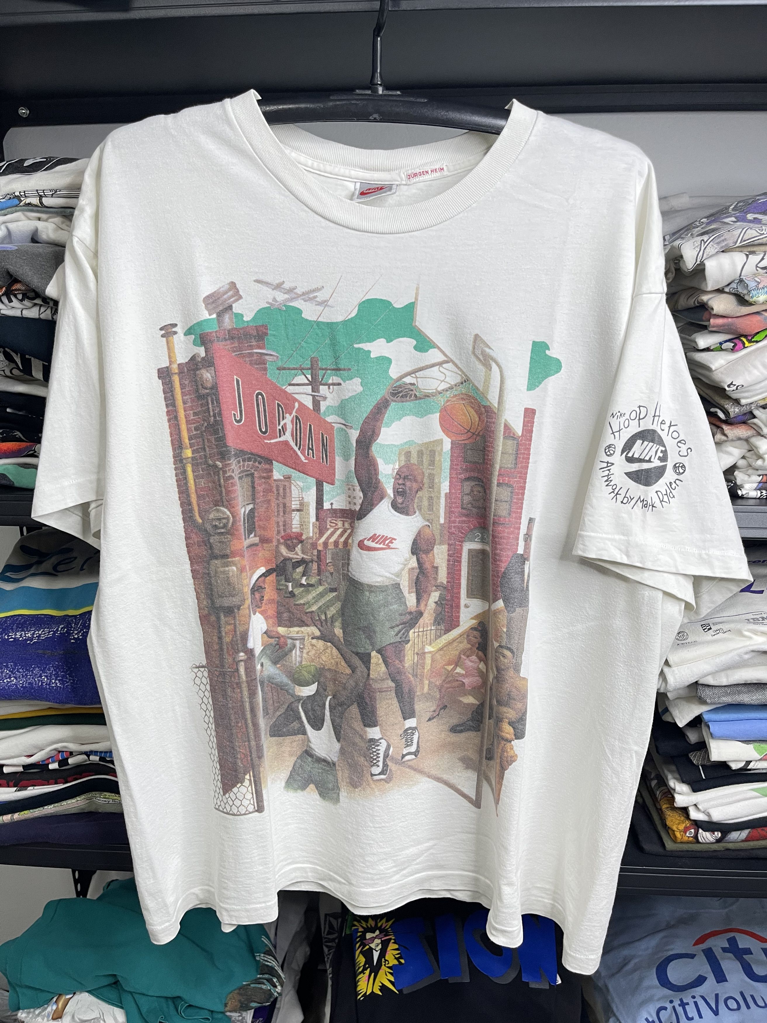 Jordan Brand Rare Vintage Nike Air Jordan Mark Ryden Art 90s Tee XL Size US XL / EU 56 / 4 - 1 Thumbnail