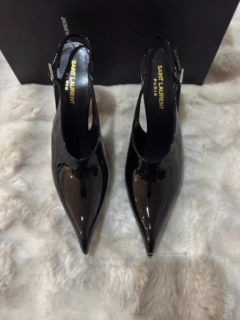 Saint Laurent Paris Saint Laurent Paris Crystal Rhinestone Patent Leather High Size US 5.5 / IT 35.5 - 6 Thumbnail