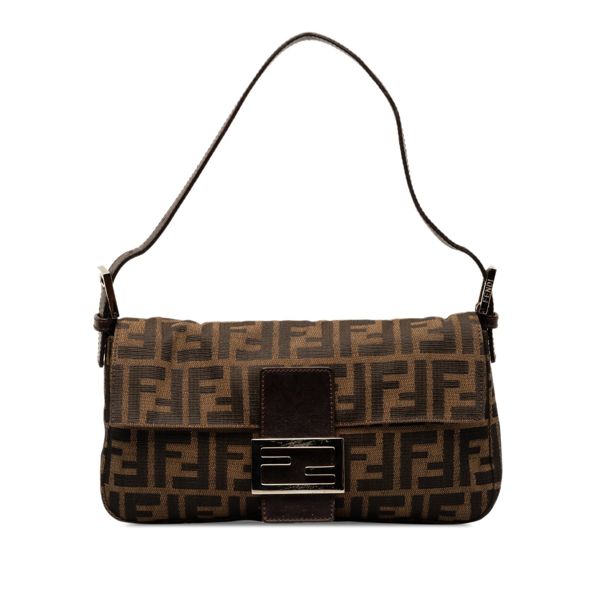 image of Fendi Zucca Baguette in Brown, Women's