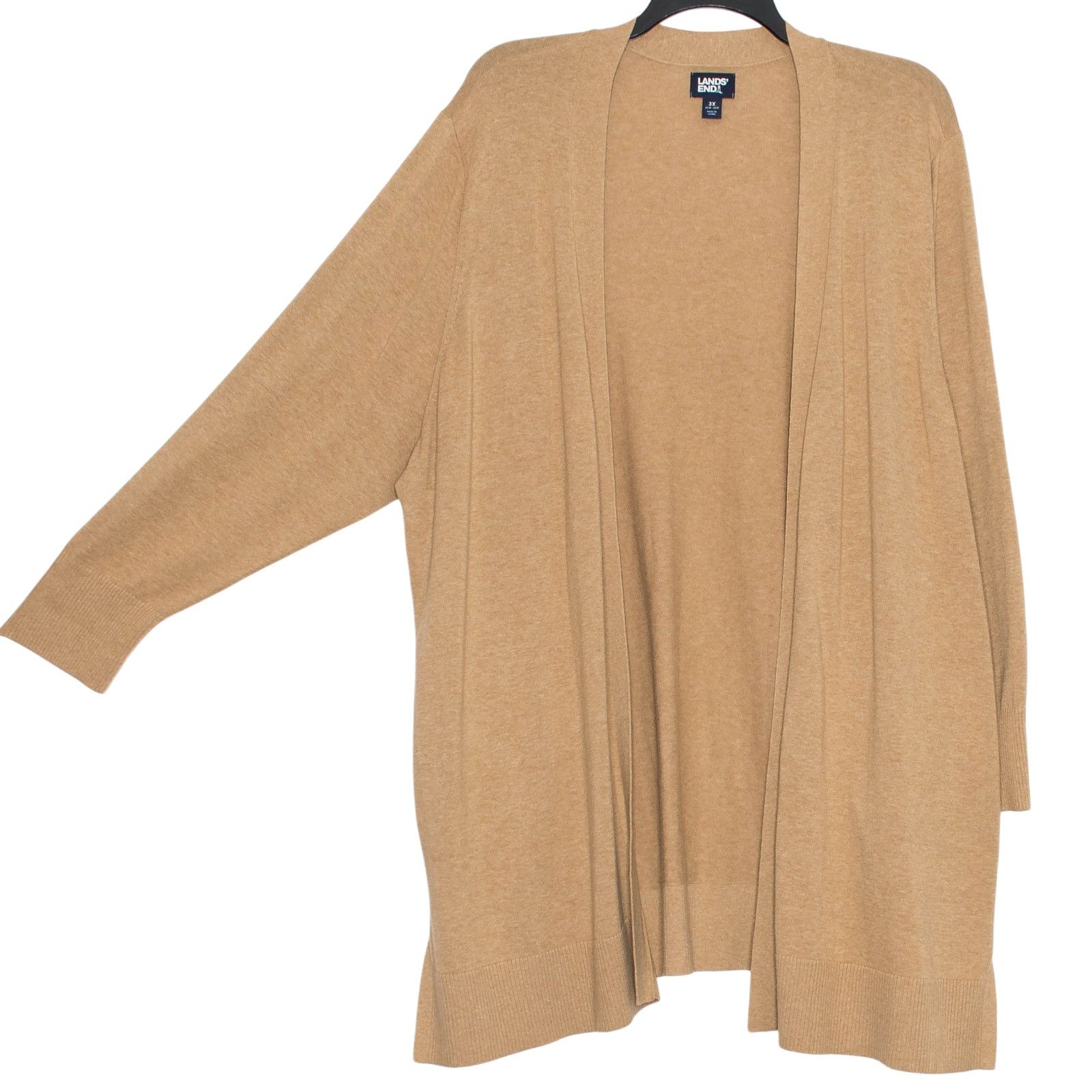 Lands' End Lands End Cardigan Open Front Longline Oversize Plus Size 3X Size 3XL / US 20-22 - 2 Thumbnail
