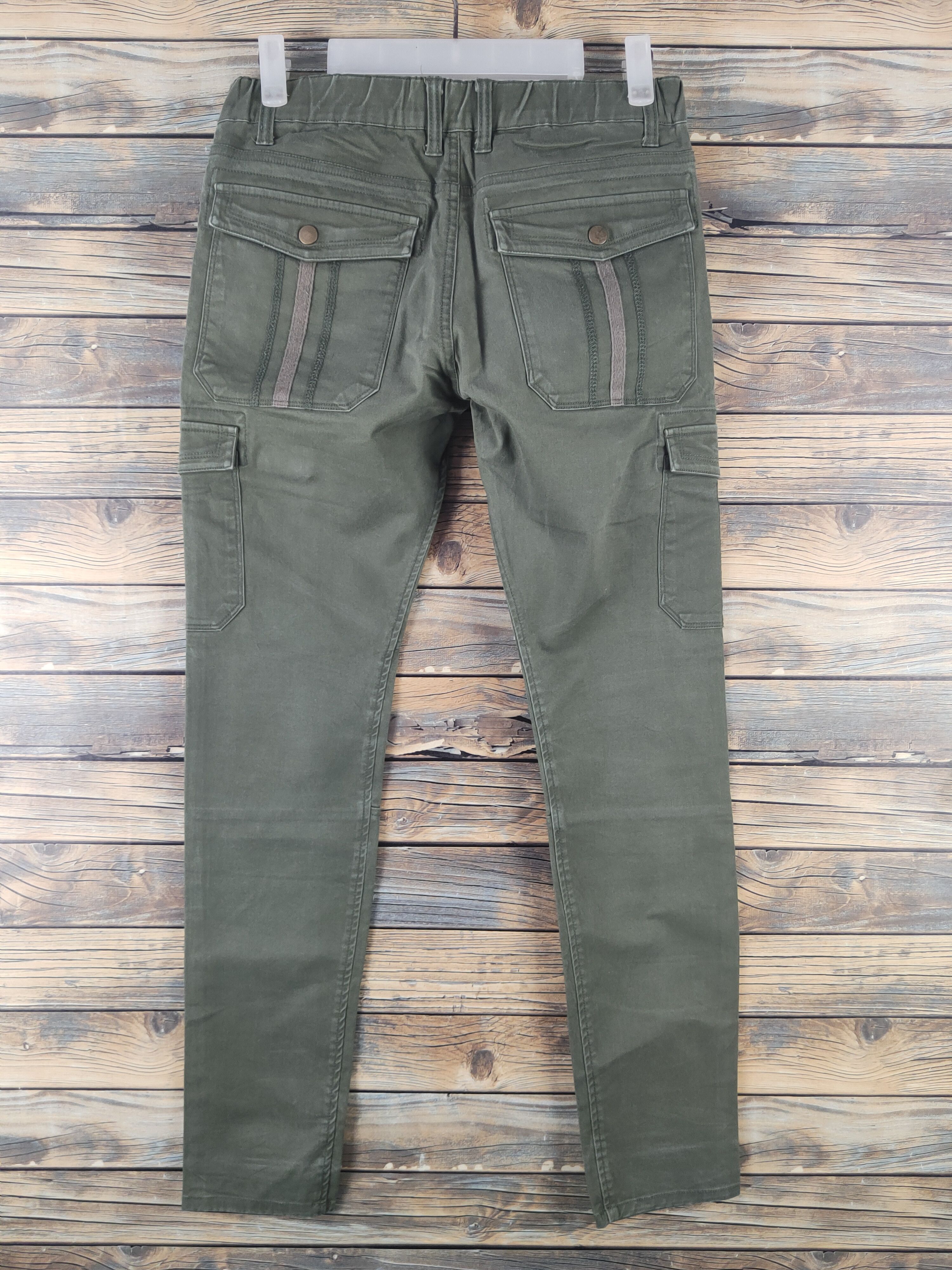 Japanese Brand DL P,b Green Multipocket Tactical Cargo Pants #1927 Size 28" / US 6 / IT 42 - 7 Thumbnail
