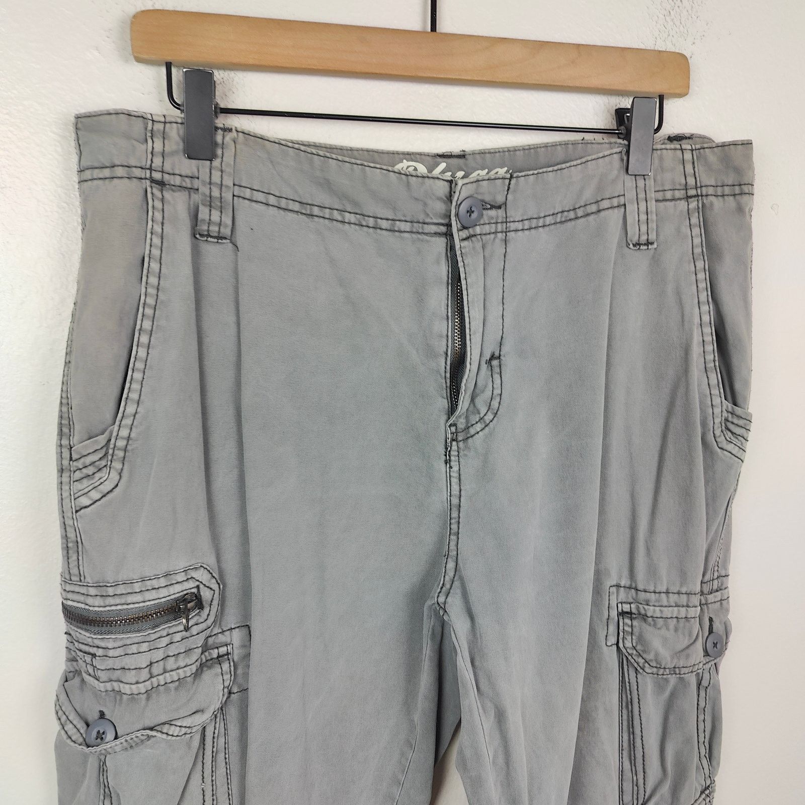 Other Vintage Plugg Cargo Pants Mens 34x34 Y2K Military Flight Y2K Size US 34 / EU 50 - 2 Thumbnail