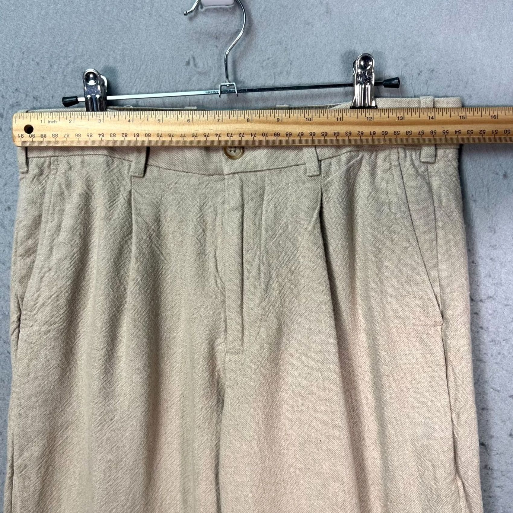 Abercrombie & Fitch Abercrombie & Fitch Mens 30 x 26 Beige Pleated Cotton Blend Pants Shirt? Size US 30 / EU 46 - 5 Thumbnail