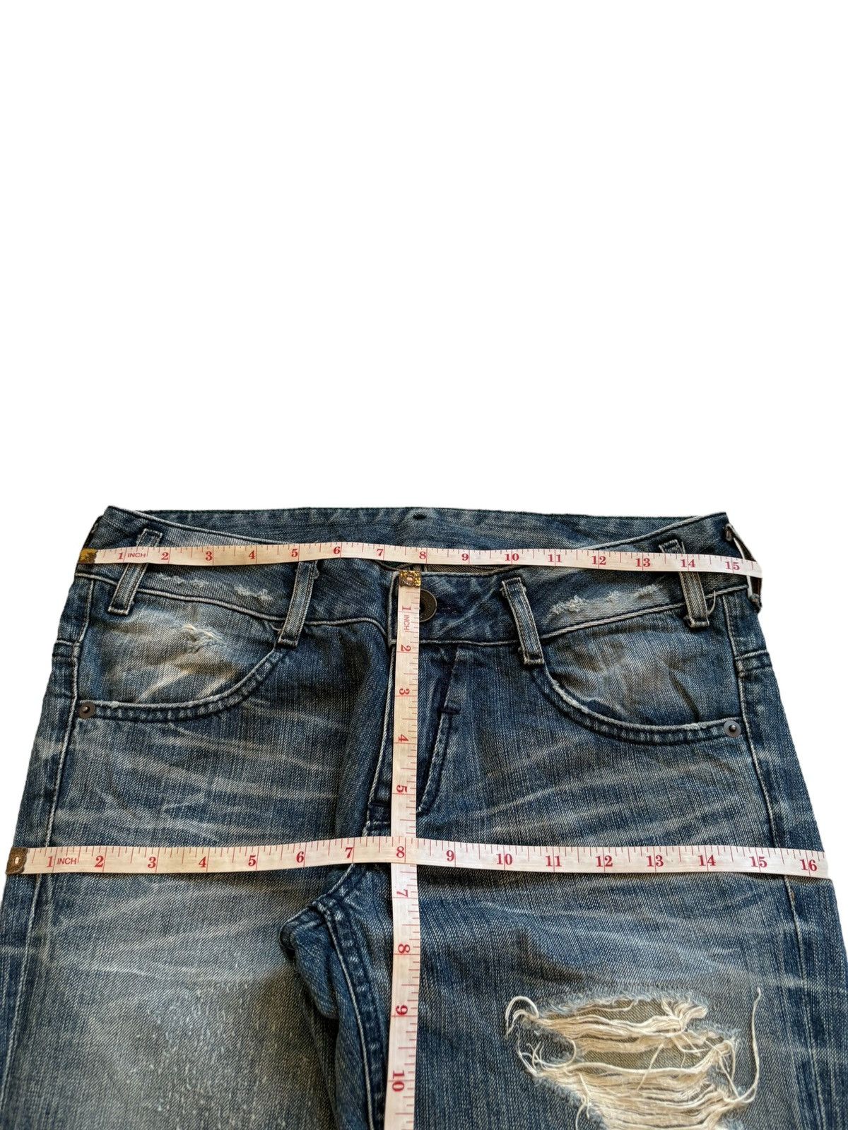 Japanese Brand Vintage Japanese Brand Patches Distressed Ripped Jeans Size 30" / US 8 / IT 44 - 12 Thumbnail
