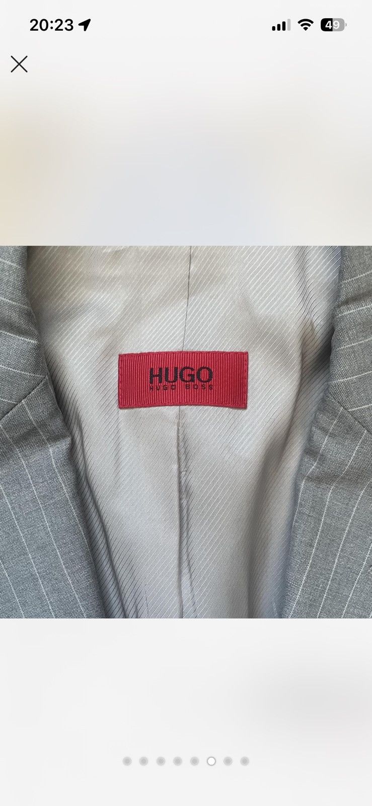 Hugo Boss Hugo Boss Red Label 2 Piece Awe Holl Pin Stripe Suit Size 48R - 6 Thumbnail