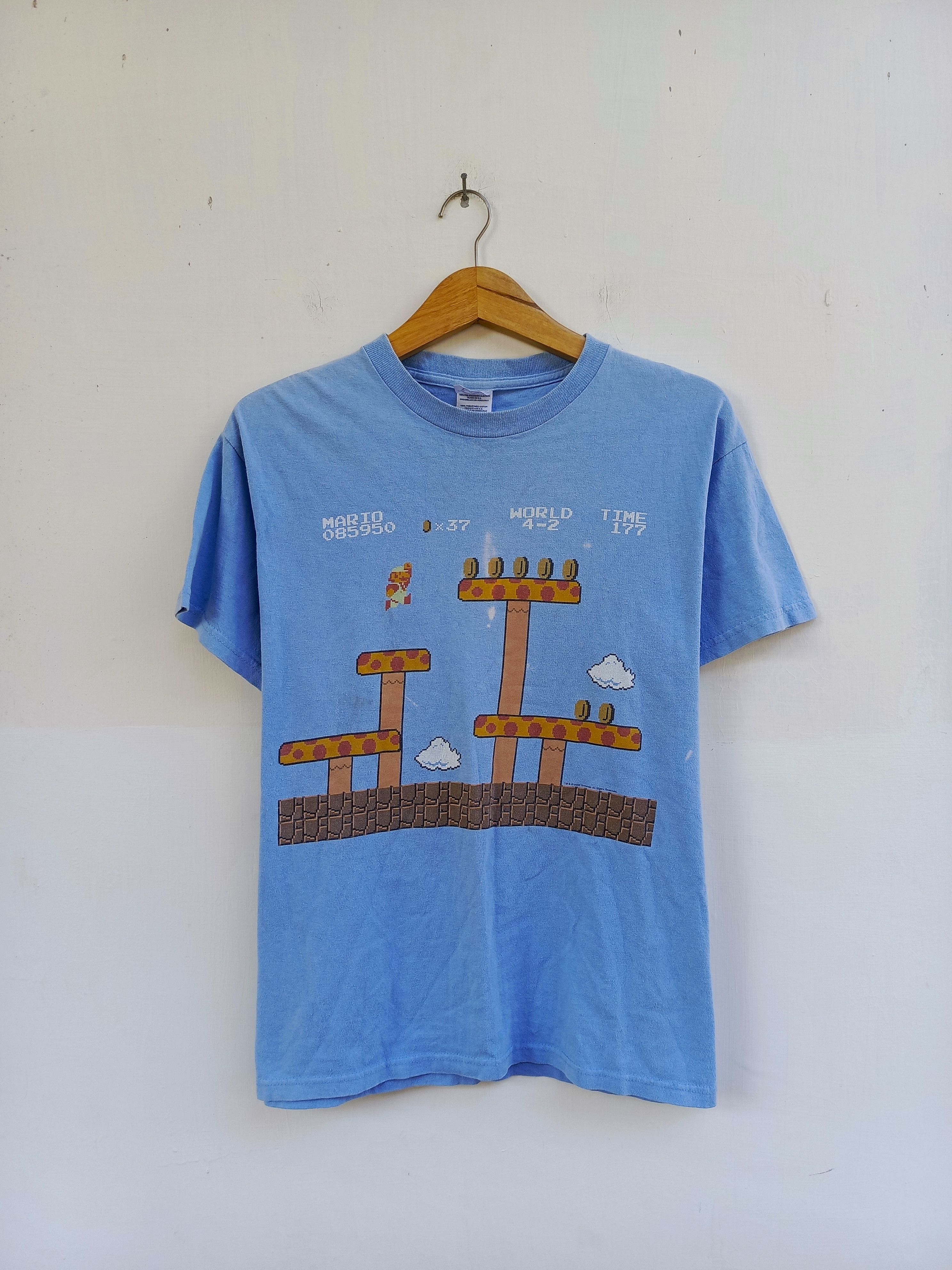 Vintage Super Mario Graphic T-Shirt Vintage Style Gaming Tee Size US M / EU 48-50 / 2 - 1 Thumbnail
