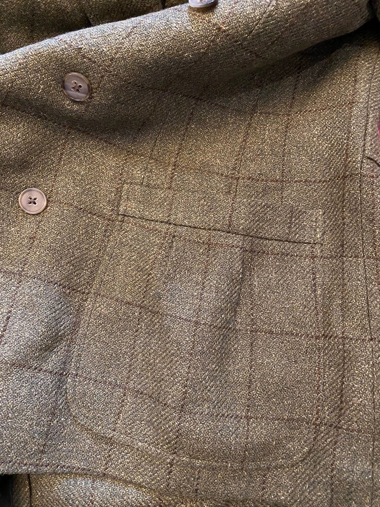 Ralph Lauren RL Purple Label Double-Breasted Green Hunting Jacket Size 42L - 6 Thumbnail