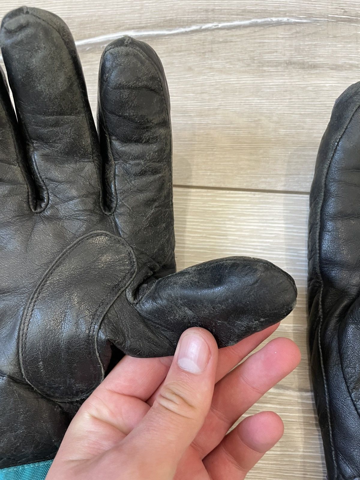 Other Vintage Motorbike Racing IXS Gloves Motorcycle Leather Glove Size ONE SIZE - 8 Thumbnail