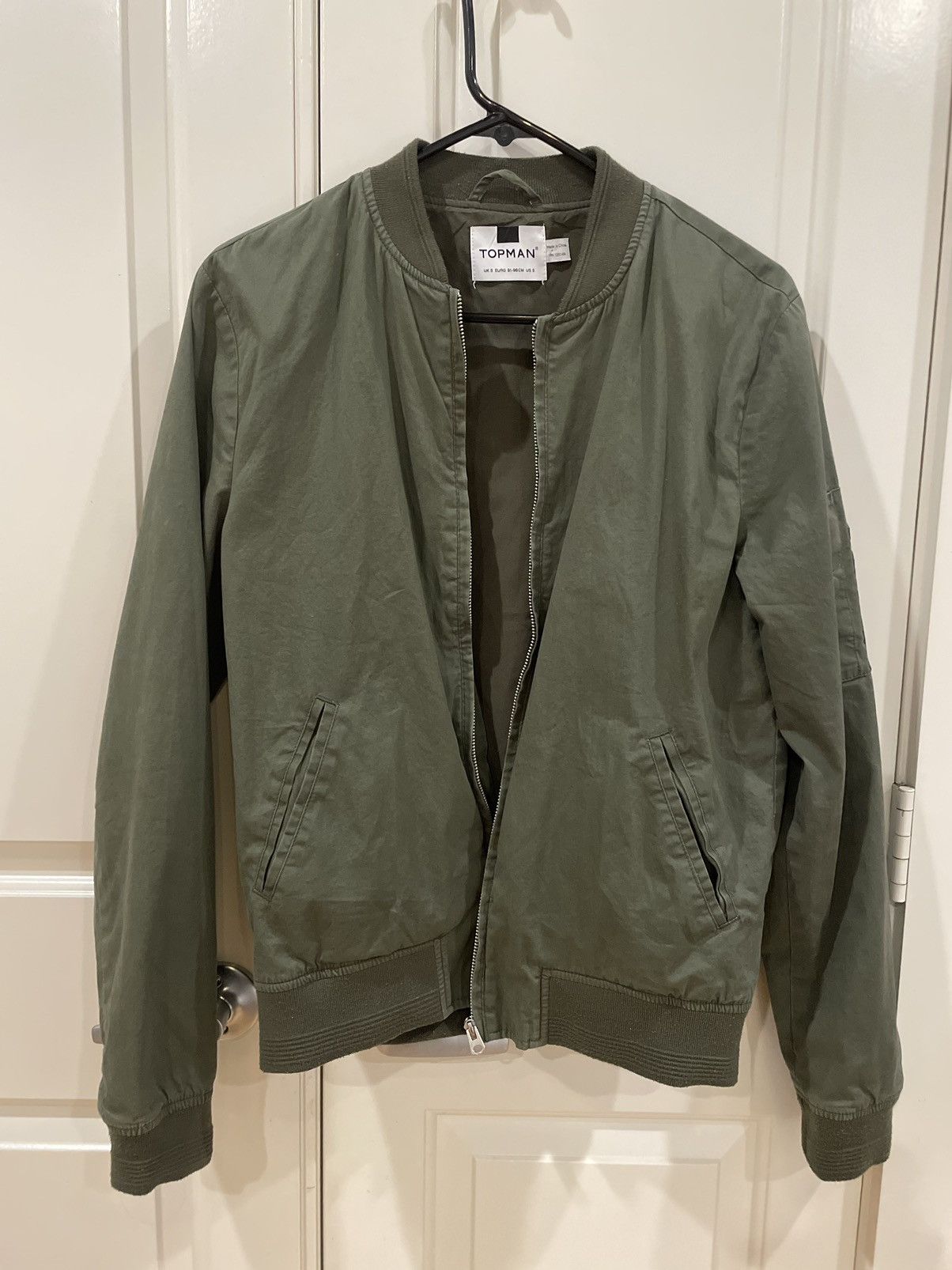 Topman Topman Full Zip Bomber Olive Size Small Size US S / EU 44-46 / 1 - 1 Thumbnail