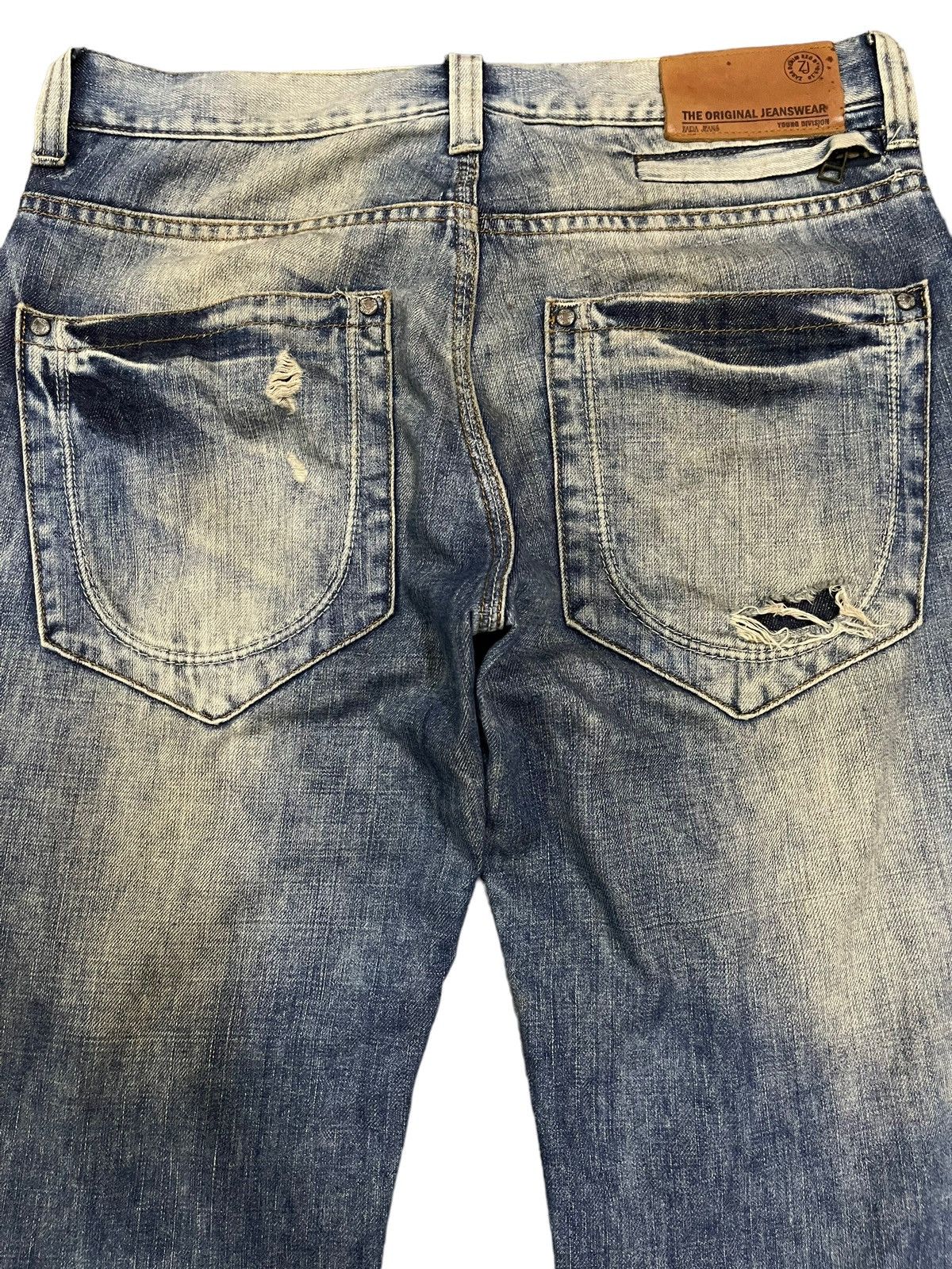 Zara Vintage Zara Blue Wash Style Distress Jeans Size US 32 / EU 48 - 4 Thumbnail
