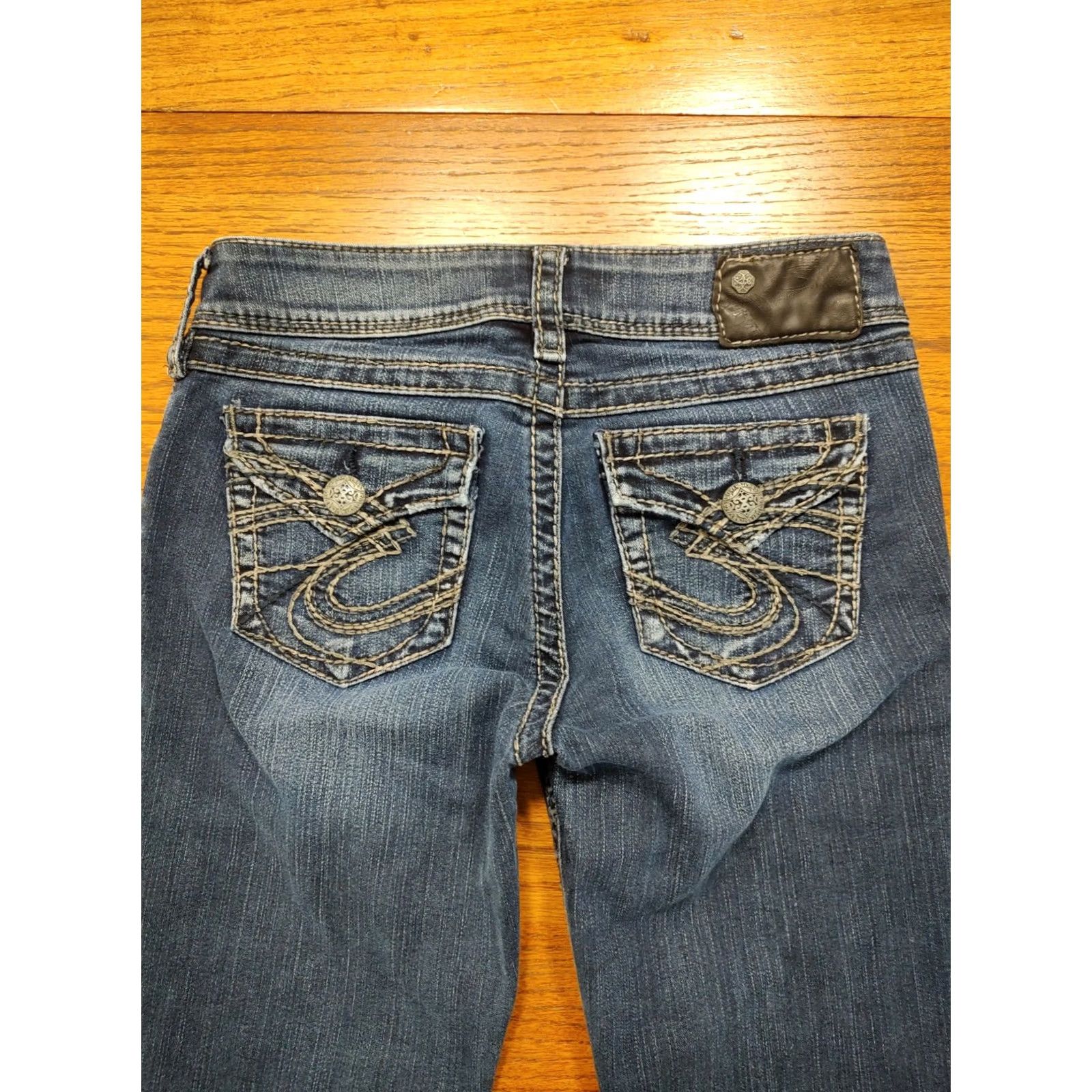 Vintage Silver Jeans Womens Bootcut Denim Jeans Blue Button Flap Tag 26 x 31 Inseam Size 26" / US 2 / IT 38 - 3 Thumbnail