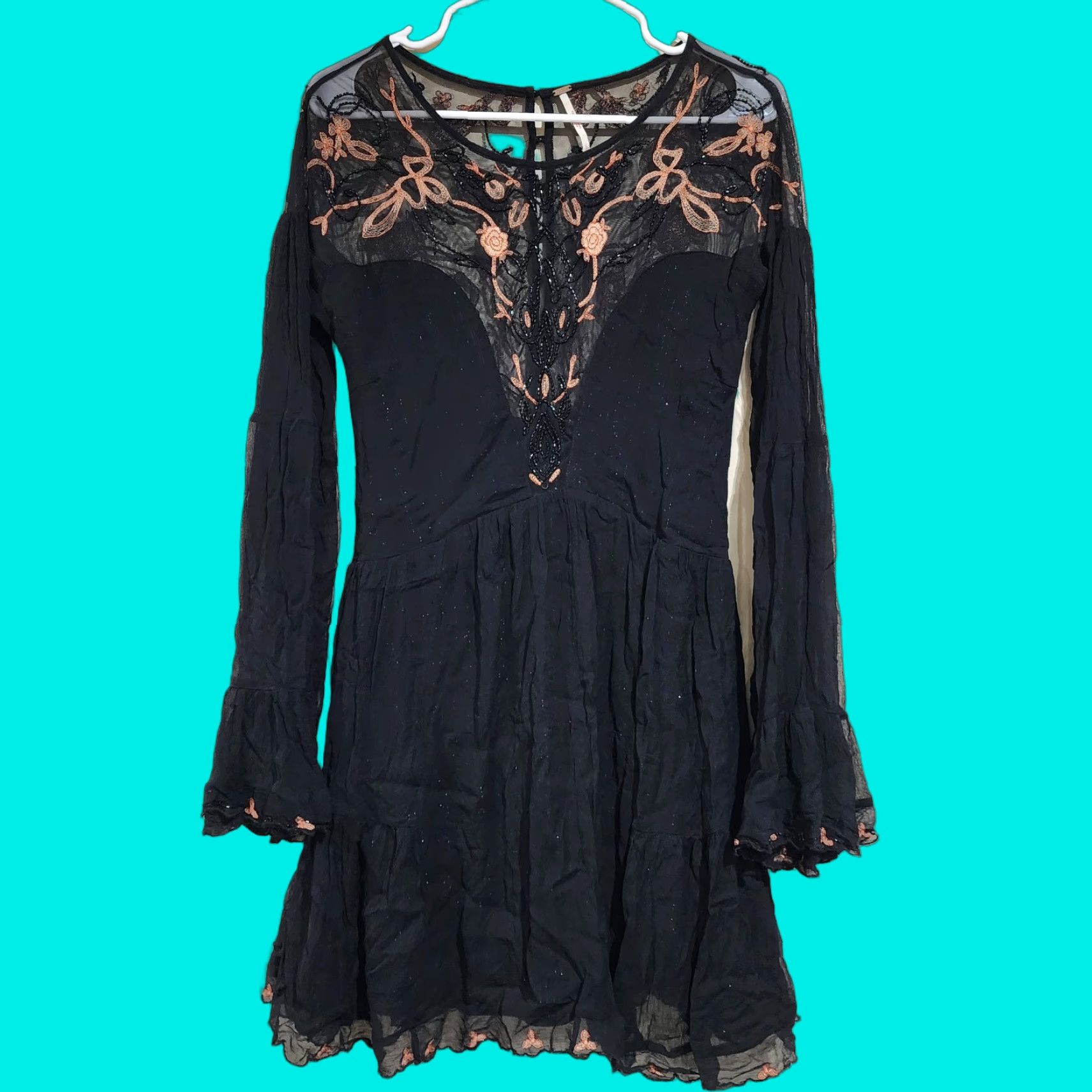 free people lola embroidered mini dress Free People Santiago Embroidered Mini Dress Ivory L main image 0