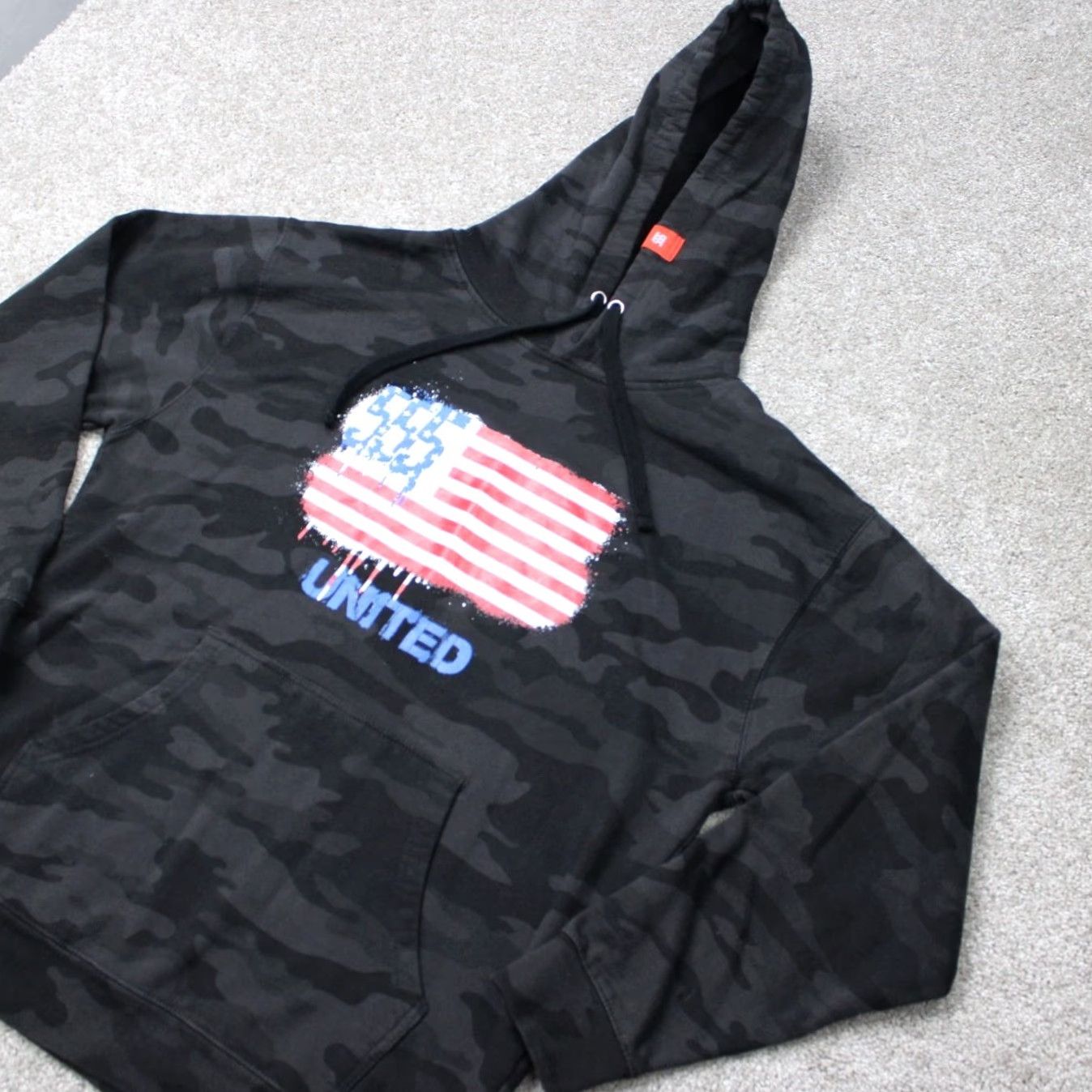 Vintage Triple 5 Hoodie Mens Large Black Camouflage Hooded Sweatshirt Nike? Size US L / EU 52-54 / 3 - 2 Thumbnail